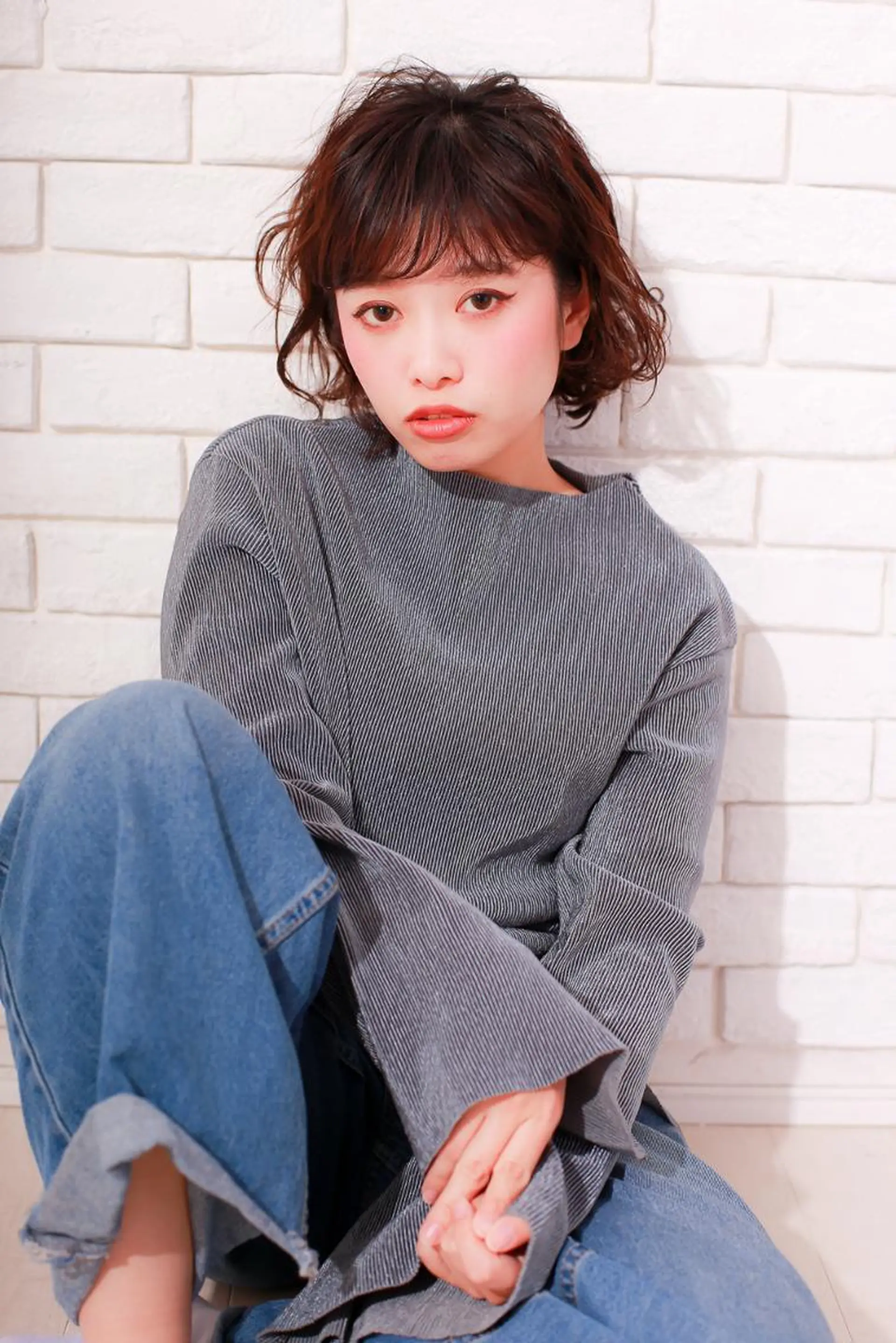 ミディアム ボブ a-granz 住吉店のヘアスタイル