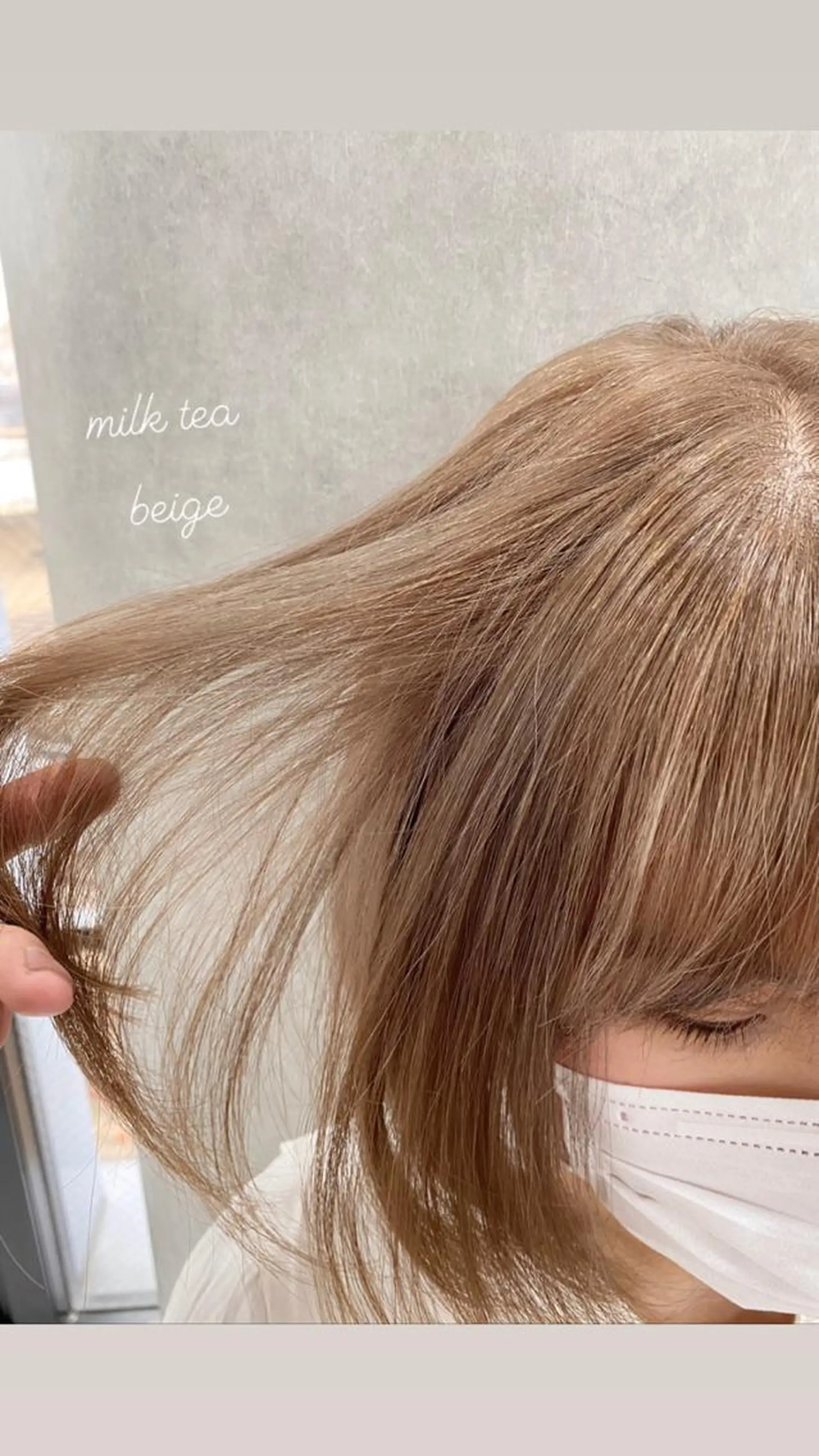 カラー ベージュカラー ミルクティーベージュ ハイトーンボブ /tasukuのヘアスタイル