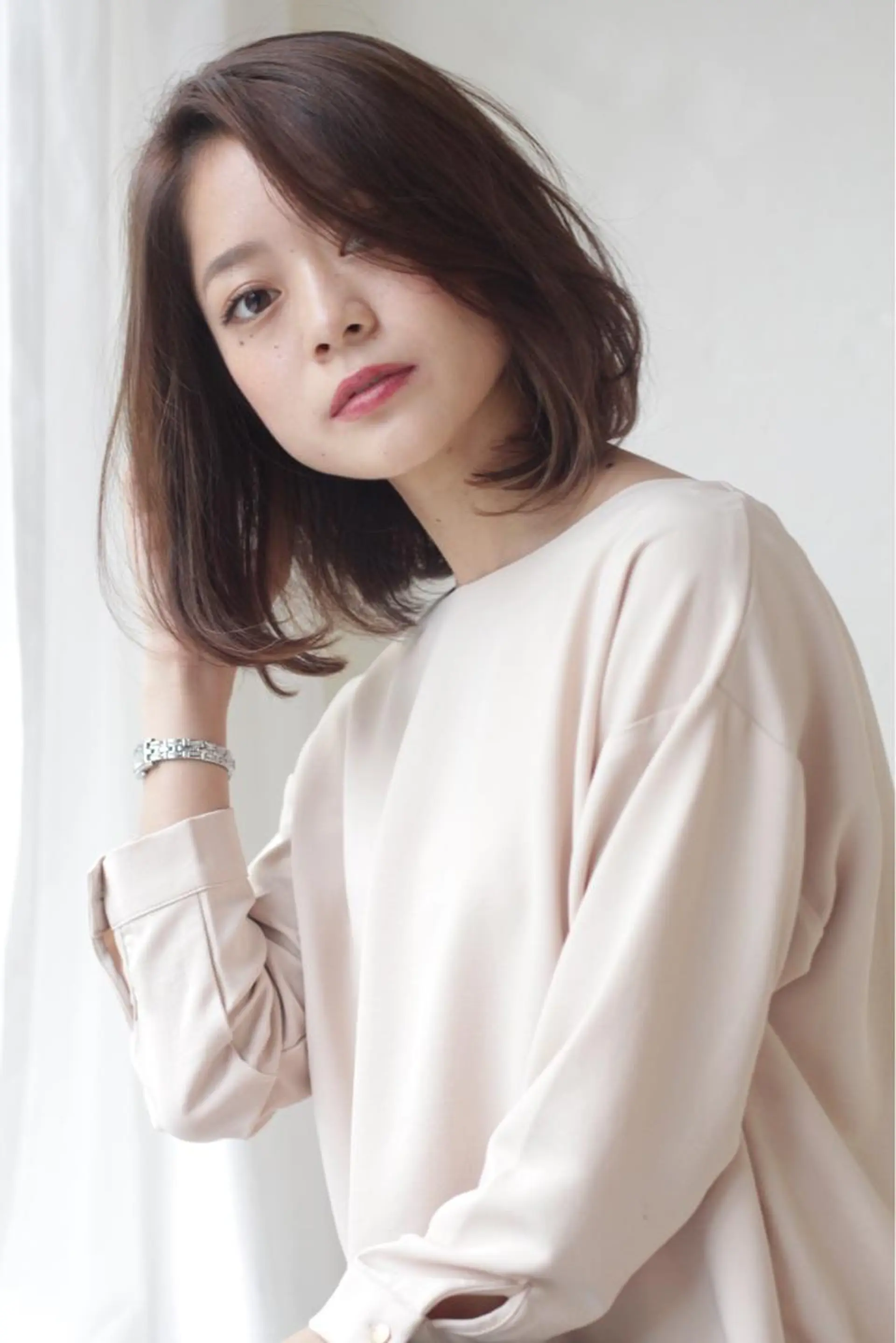 ミディアム カラー ベージュカラー ボブ ボブ/大人ヘア k-two濱田のヘアスタイル