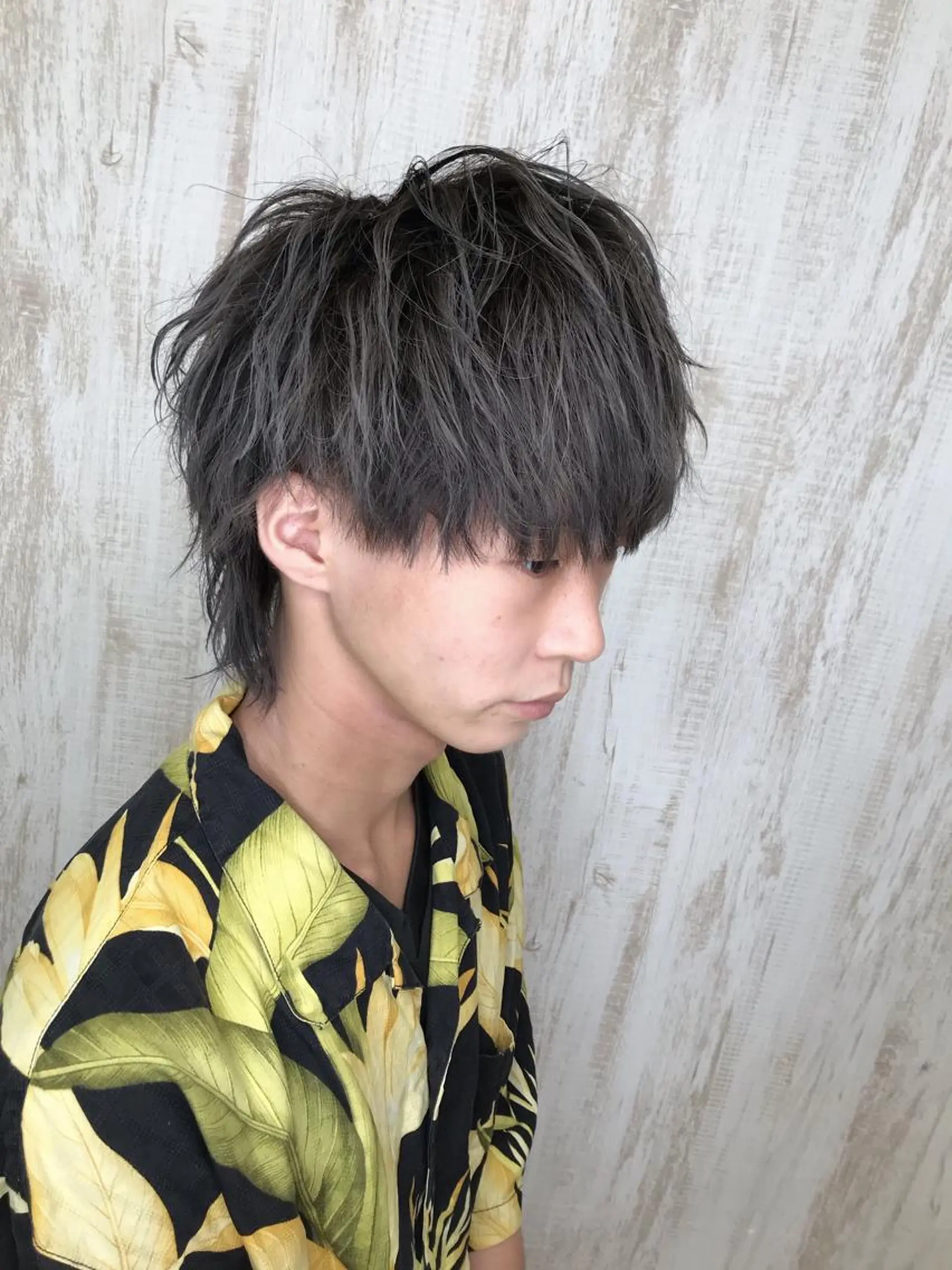 ミディアム カラー メンズ メンズパーマ波巻き 🌳大森悠登🌳のヘアスタイル