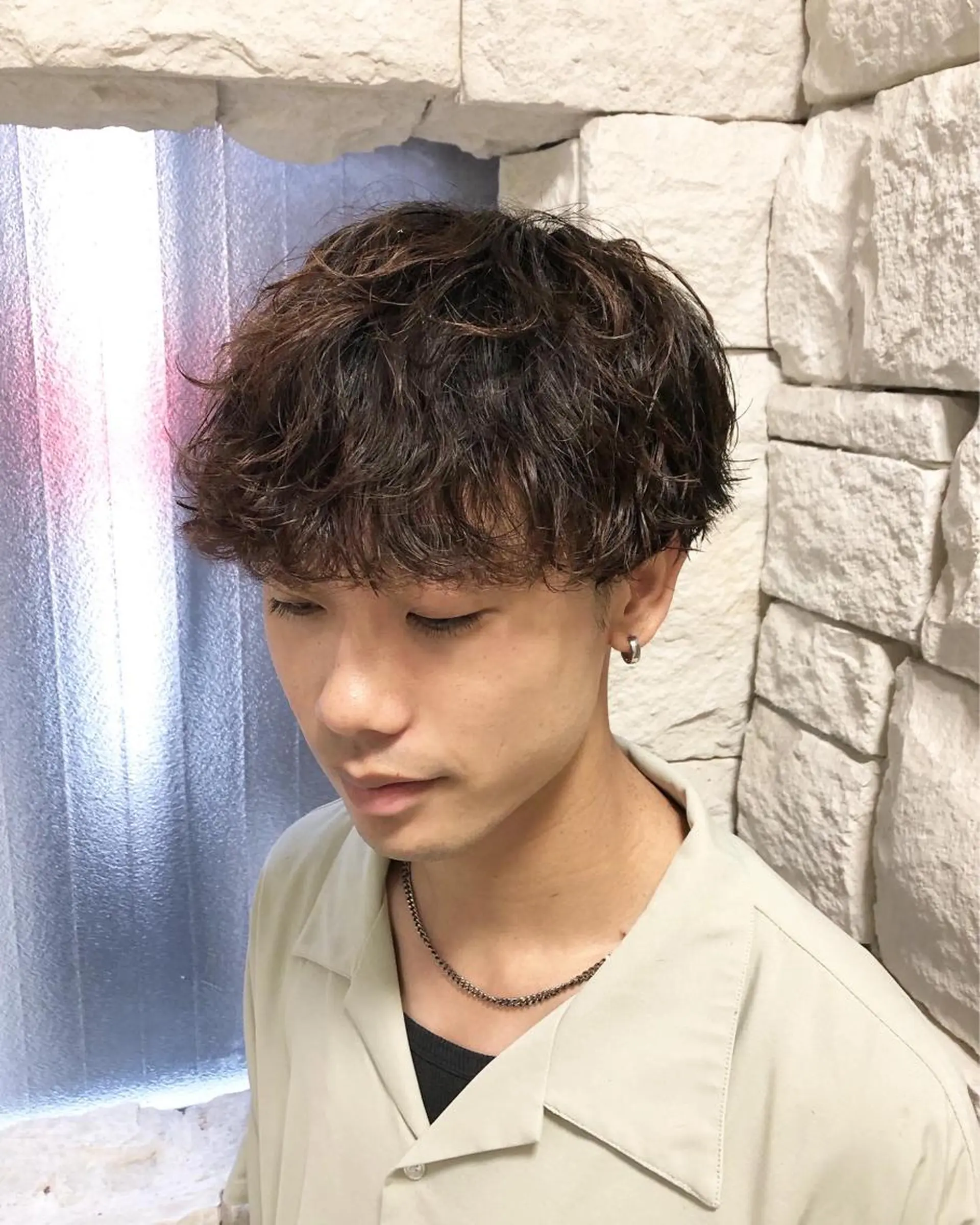 パーマ ヘアアレンジ メンズ マッシュ メンズパーマ 波巻きパーマ カット パーマ トリートメント ヘアセット メンズ特化✂️栗原 侑也のヘアスタイル