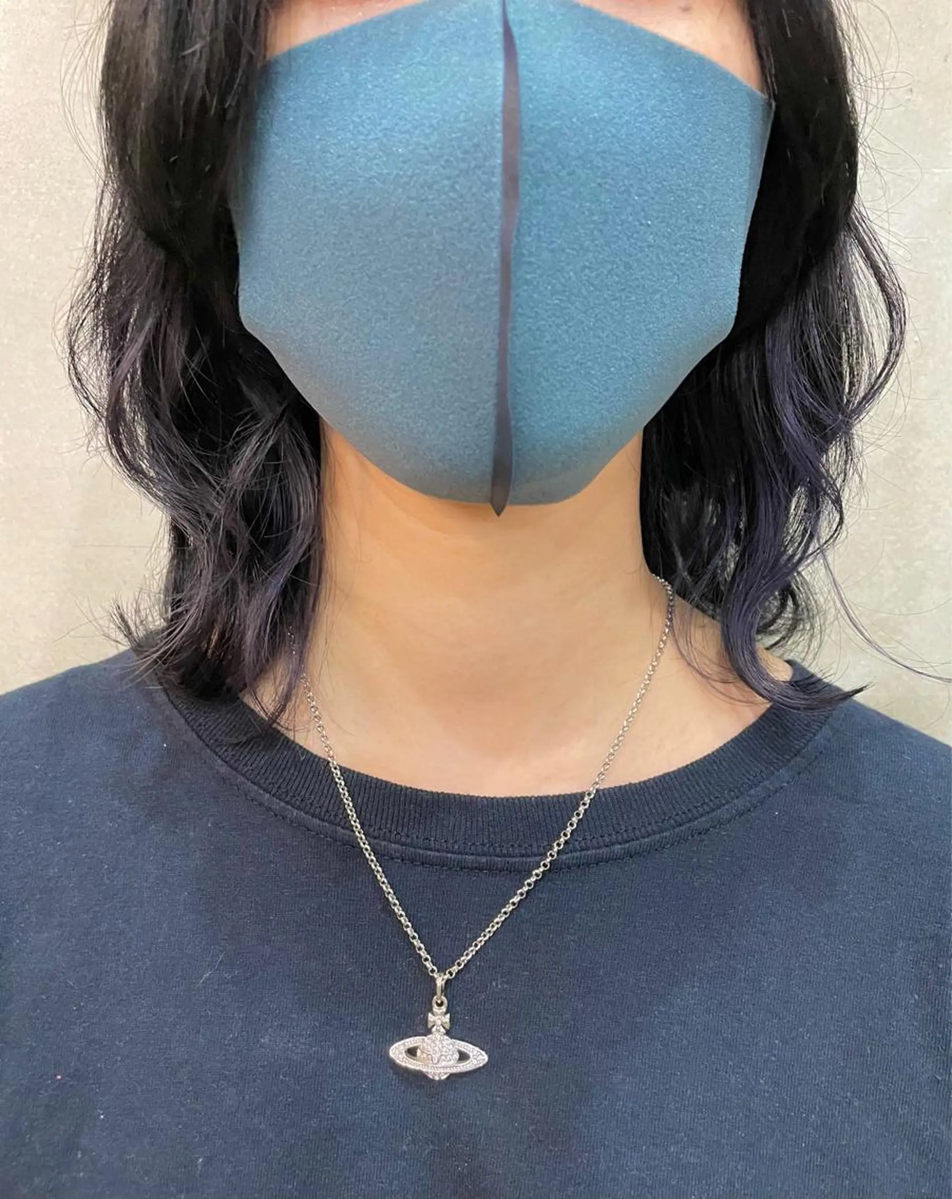 ミディアム カラー ヘアアレンジ ブルーカラー インナーカラー ラベンダーカラー ヘアカラー トリートメント 【ピンク/韓国ヘア/ ヘアセット】亜海のヘアスタイル