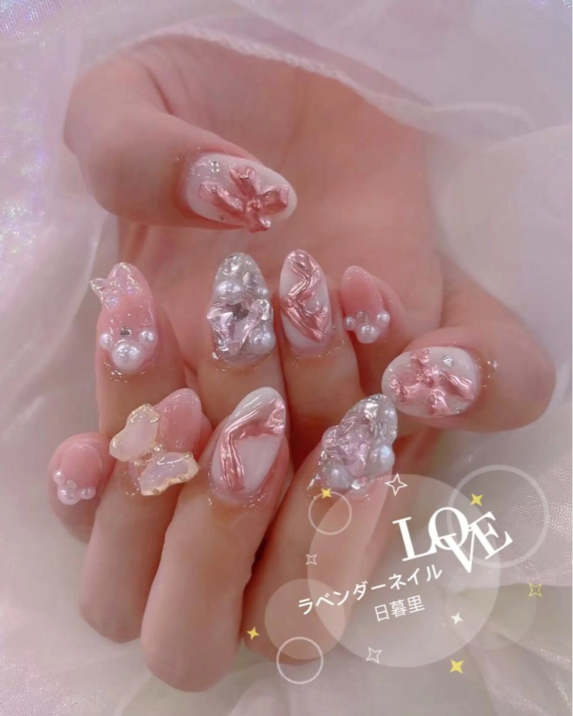 ネイル ラベンダー💖日暮里 ルル💖ネイルのネイルデザイン