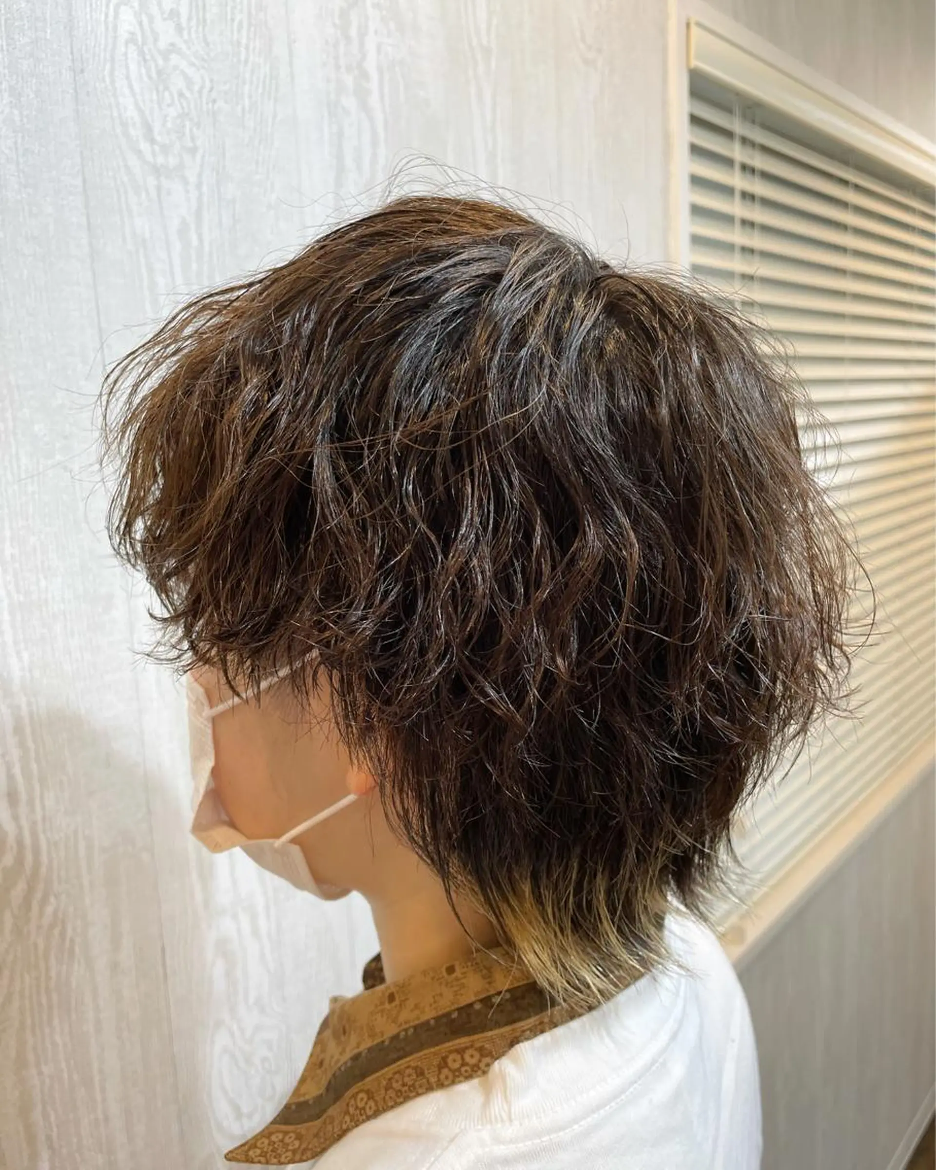 ショート パーマ メンズ カット パーマ HUENEST アカデミーサロンのヘアスタイル