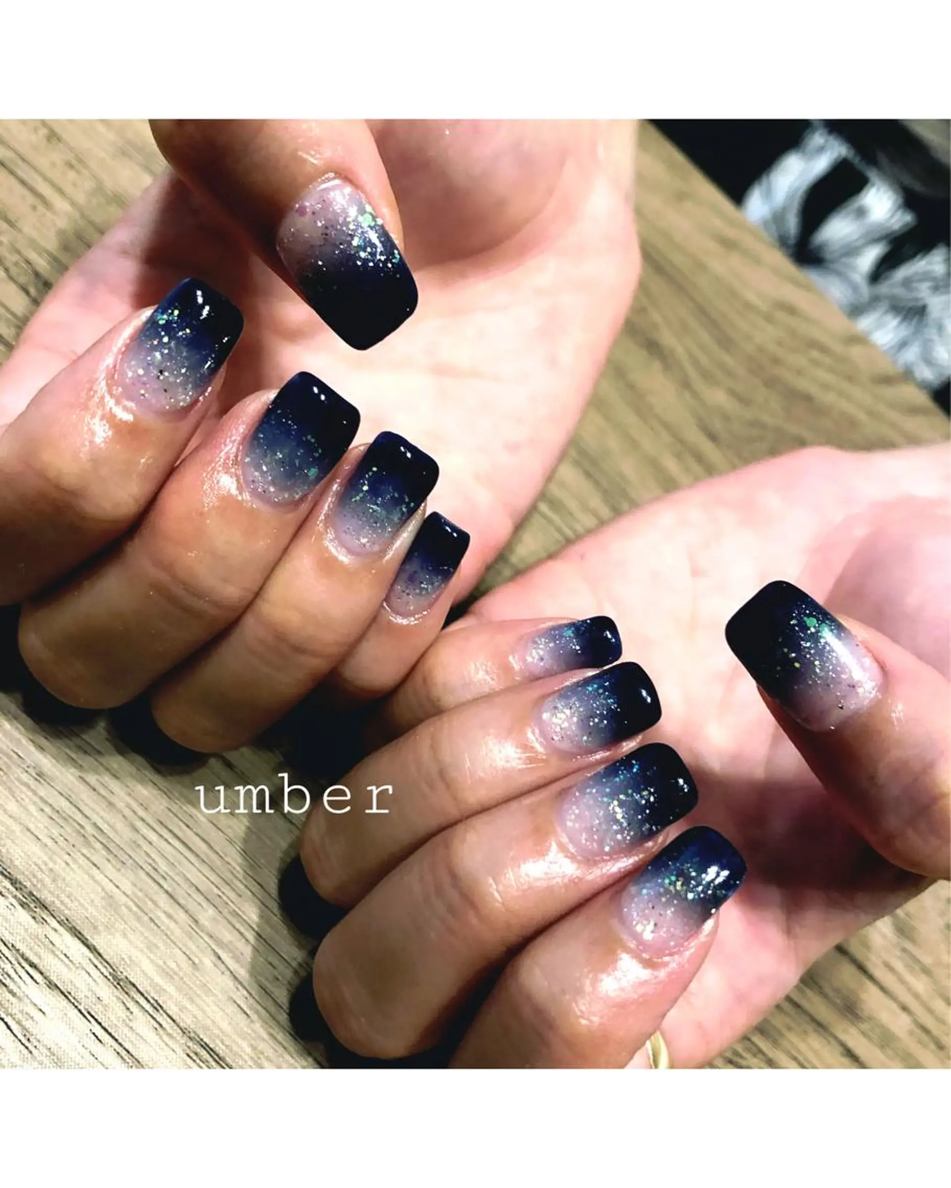 ネイル アートネイル クリアネイル フットネイル グラデーション マグネットネイル ハンドネイル umber 三茶1分のネイルデザイン