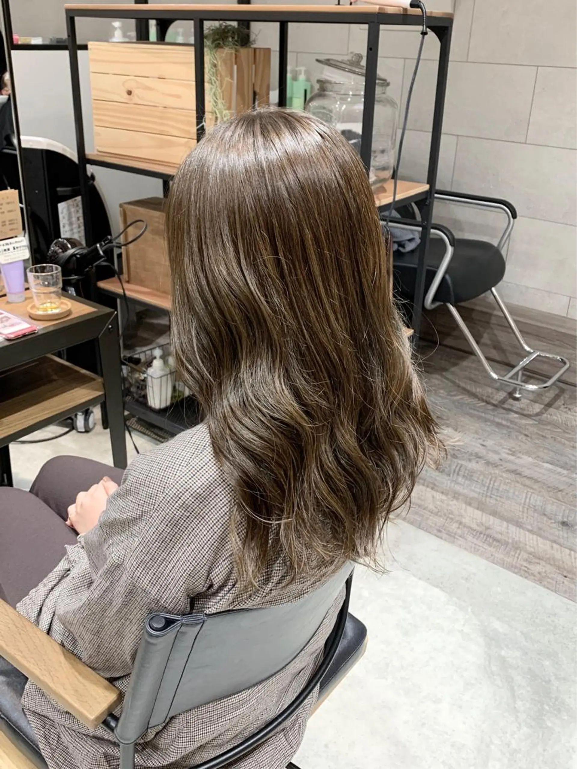 ロング カラー ヘアアレンジ 透明感カラー グレージュ カット ヘアカラー トリートメント 似合わせレイヤー/ 美髪縮毛矯正/ミナエのヘアスタイル