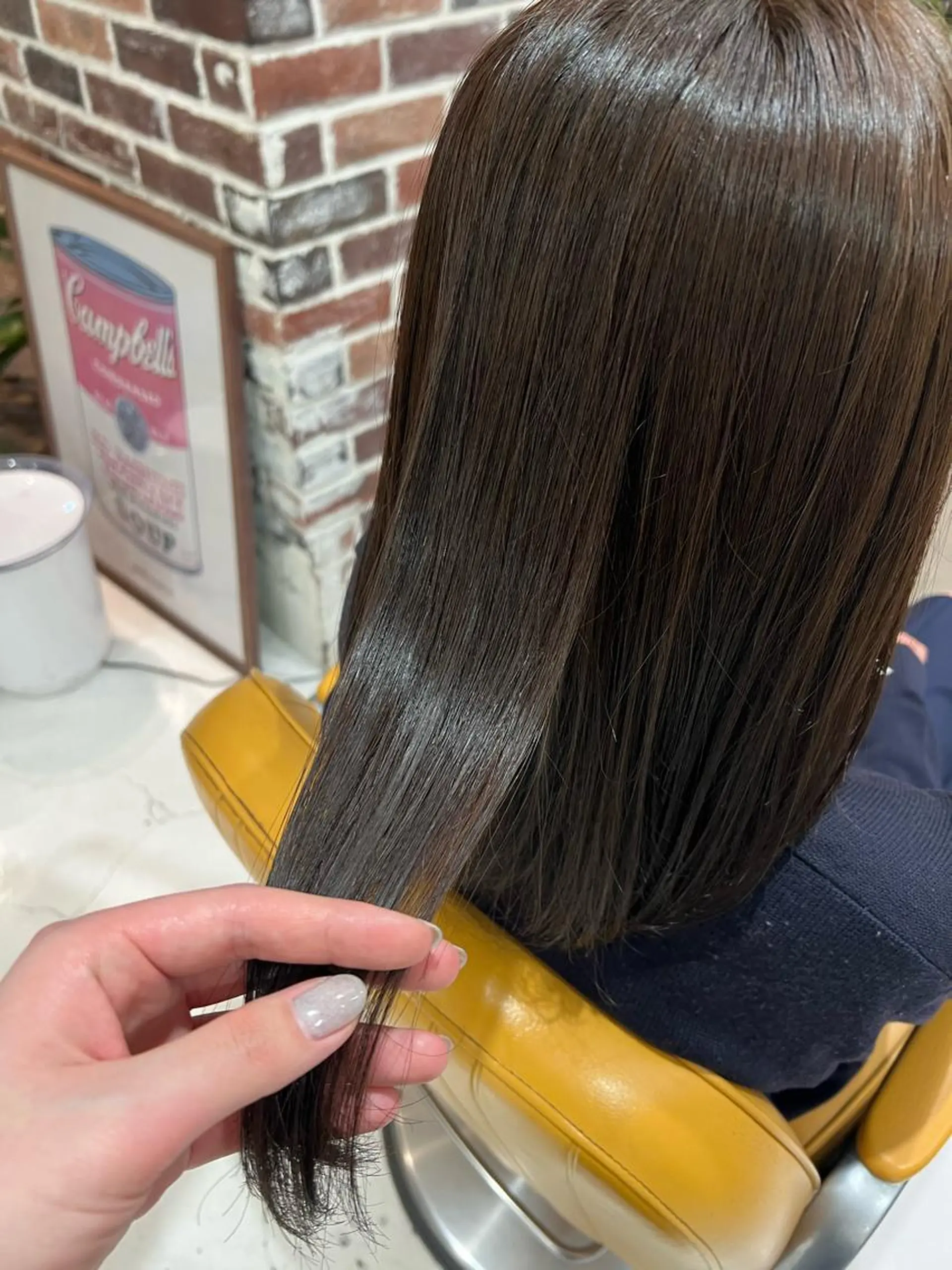 ミディアム 縮毛矯正 トリートメント 山崎 和花のヘアスタイル