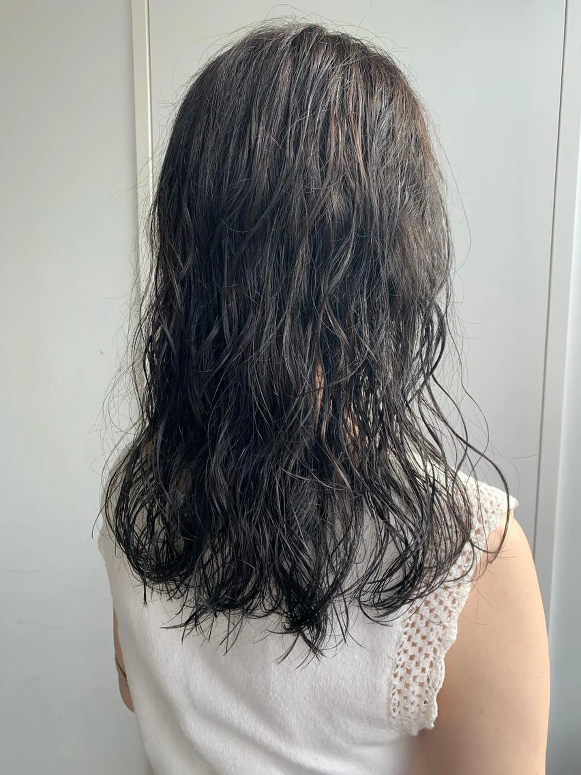 セミロング セミロングパーマ アッシュ 🌈パーマスタイル 🌈NARUMIのヘアスタイル