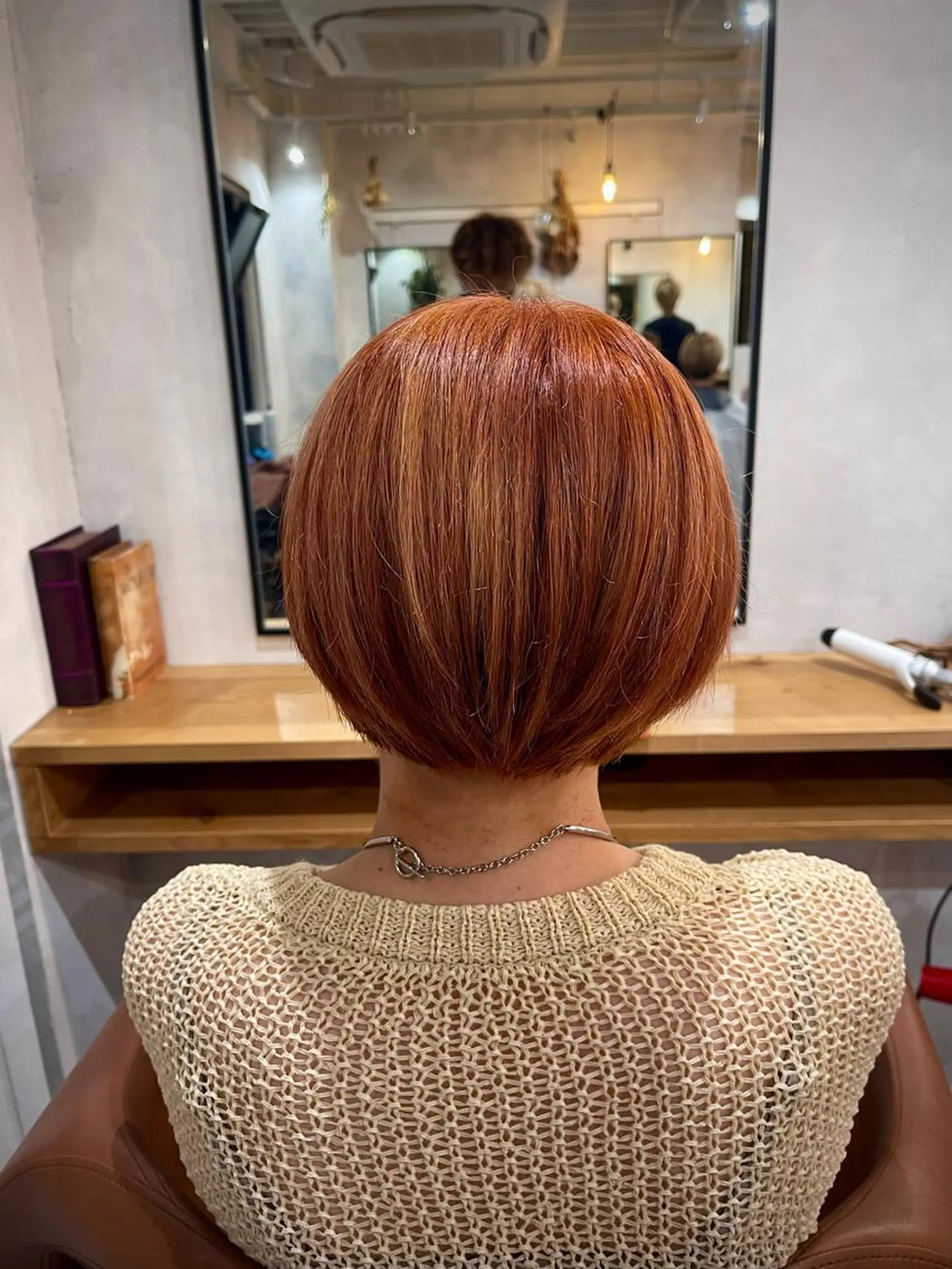 ショート カラー インナーカラー オレンジ 似合わせスタイル 足立のヘアスタイル