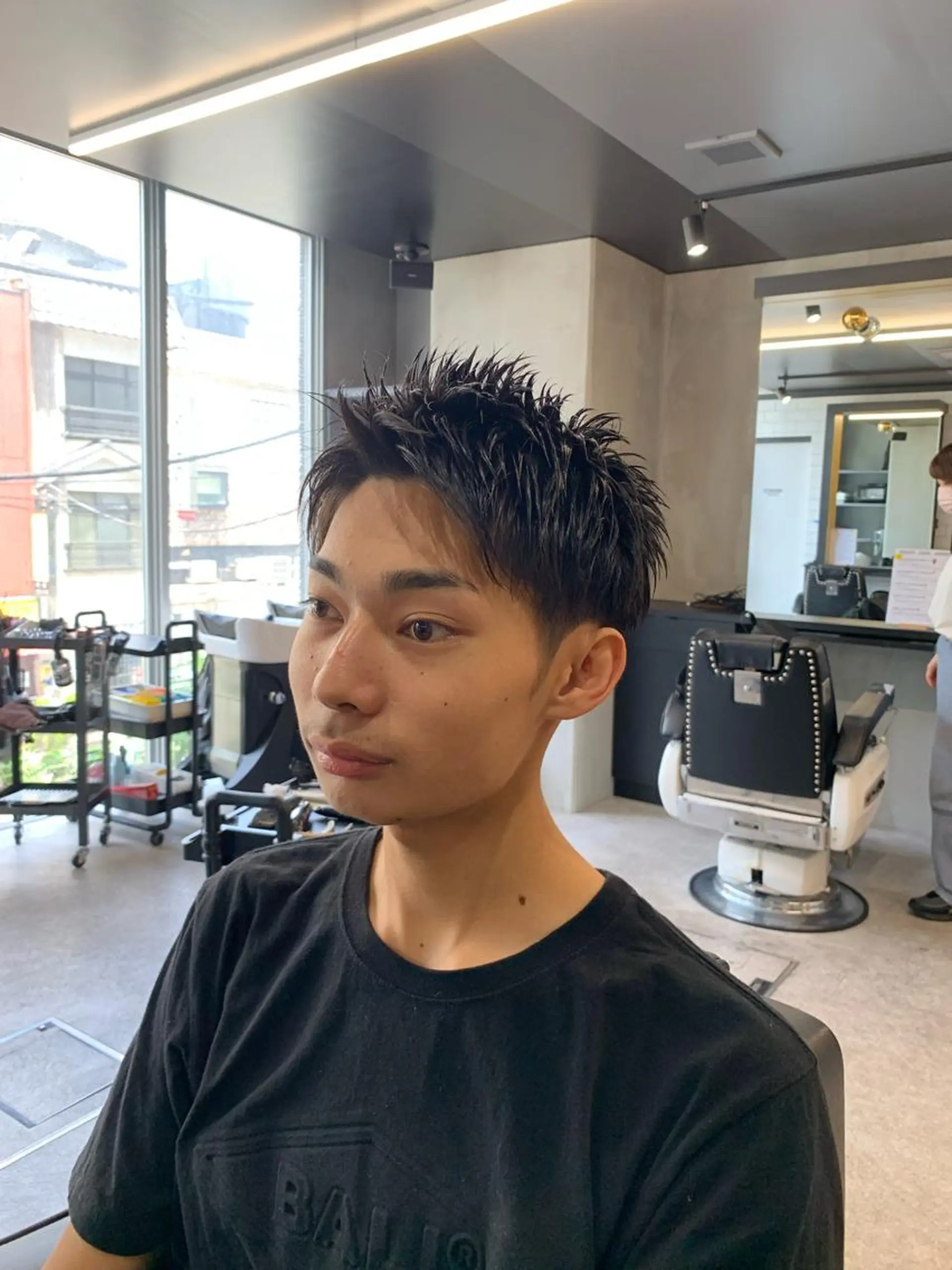 ショート メンズ アップバング メンズカット 大畑公平のヘアスタイル