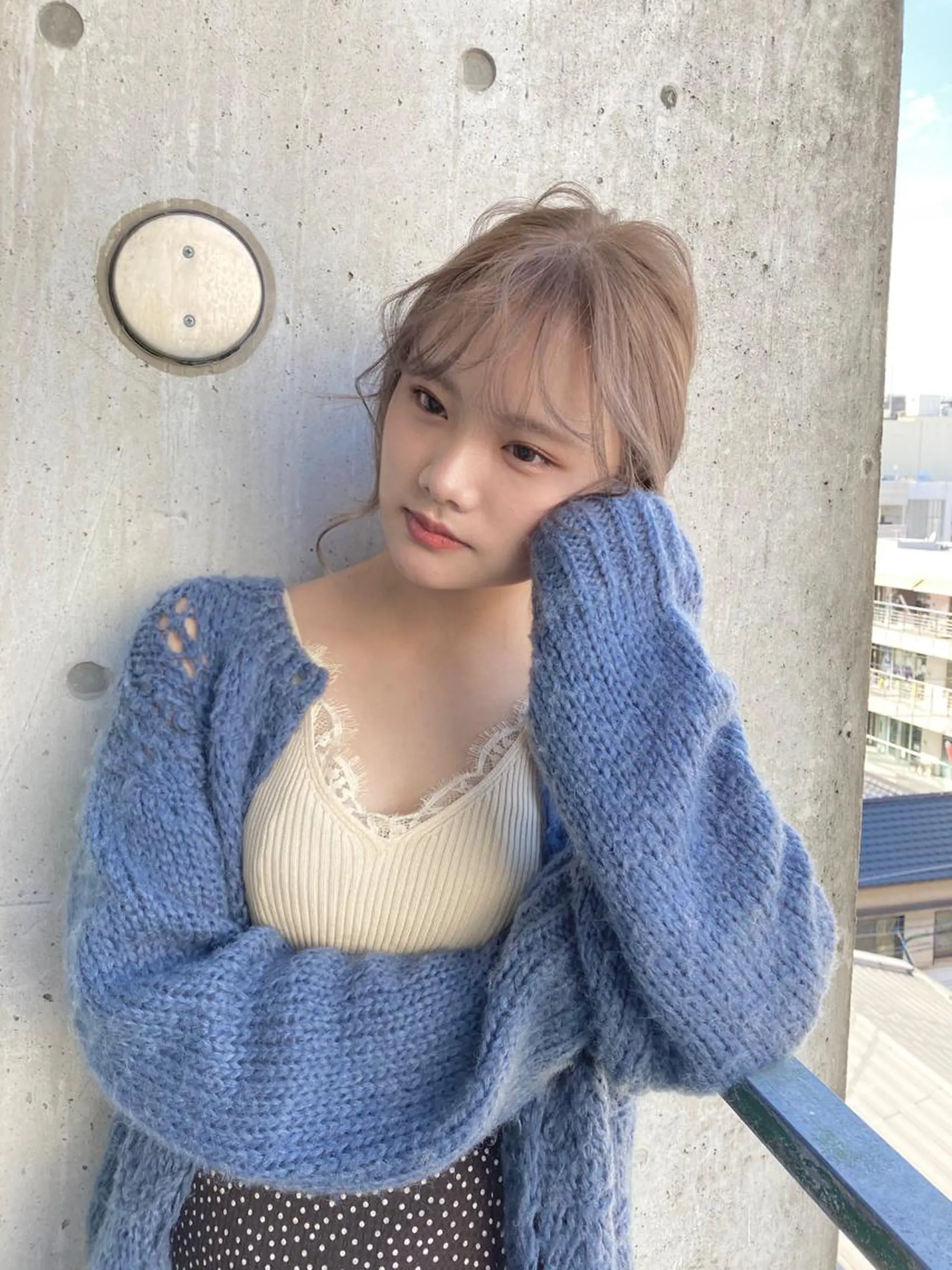 ミディアム 顔周りカット レイヤーカット ヘアカラー トリートメント 梅山 美侑のヘアスタイル