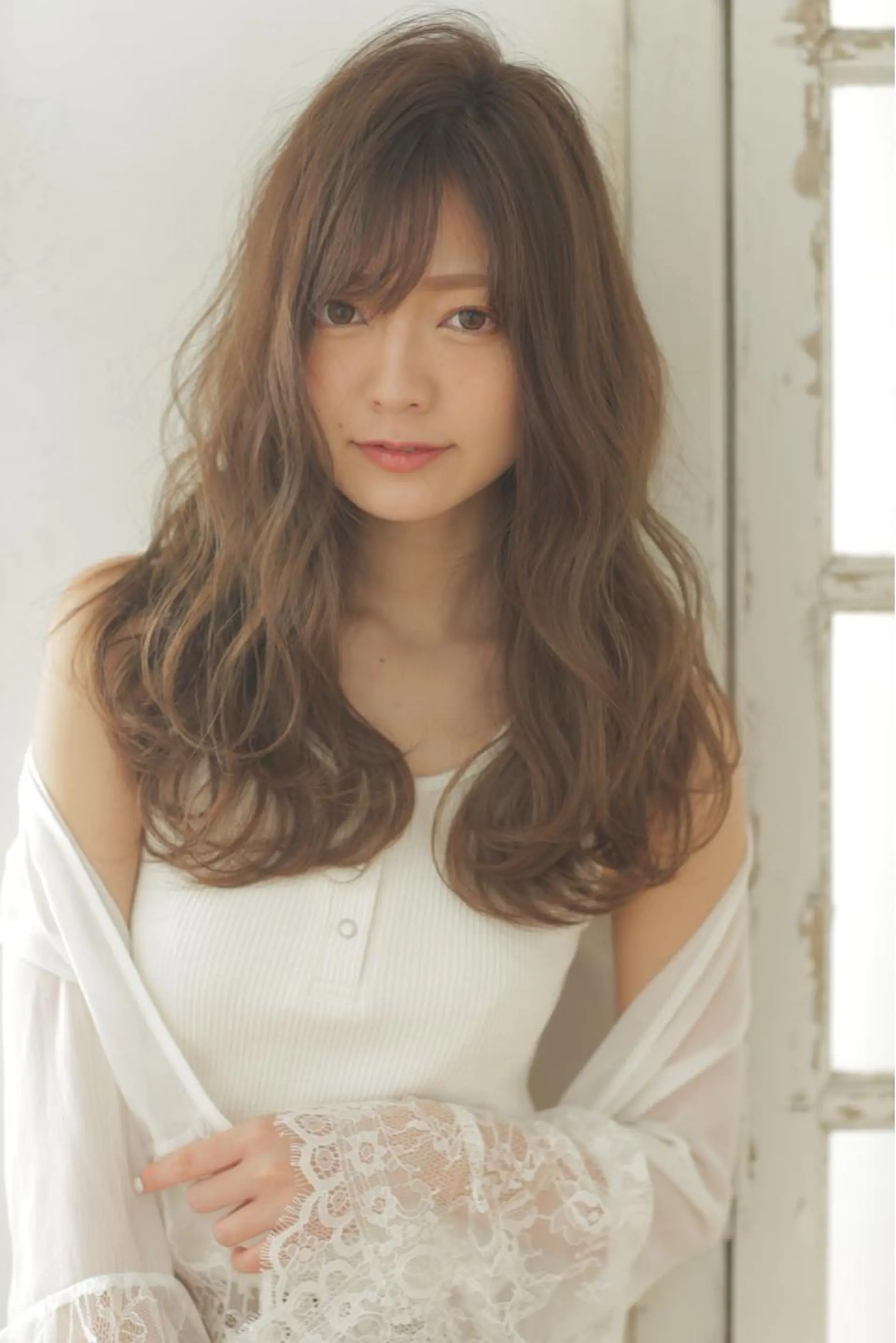 ロング カラー パーマ Lee 甲子園のヘアスタイル