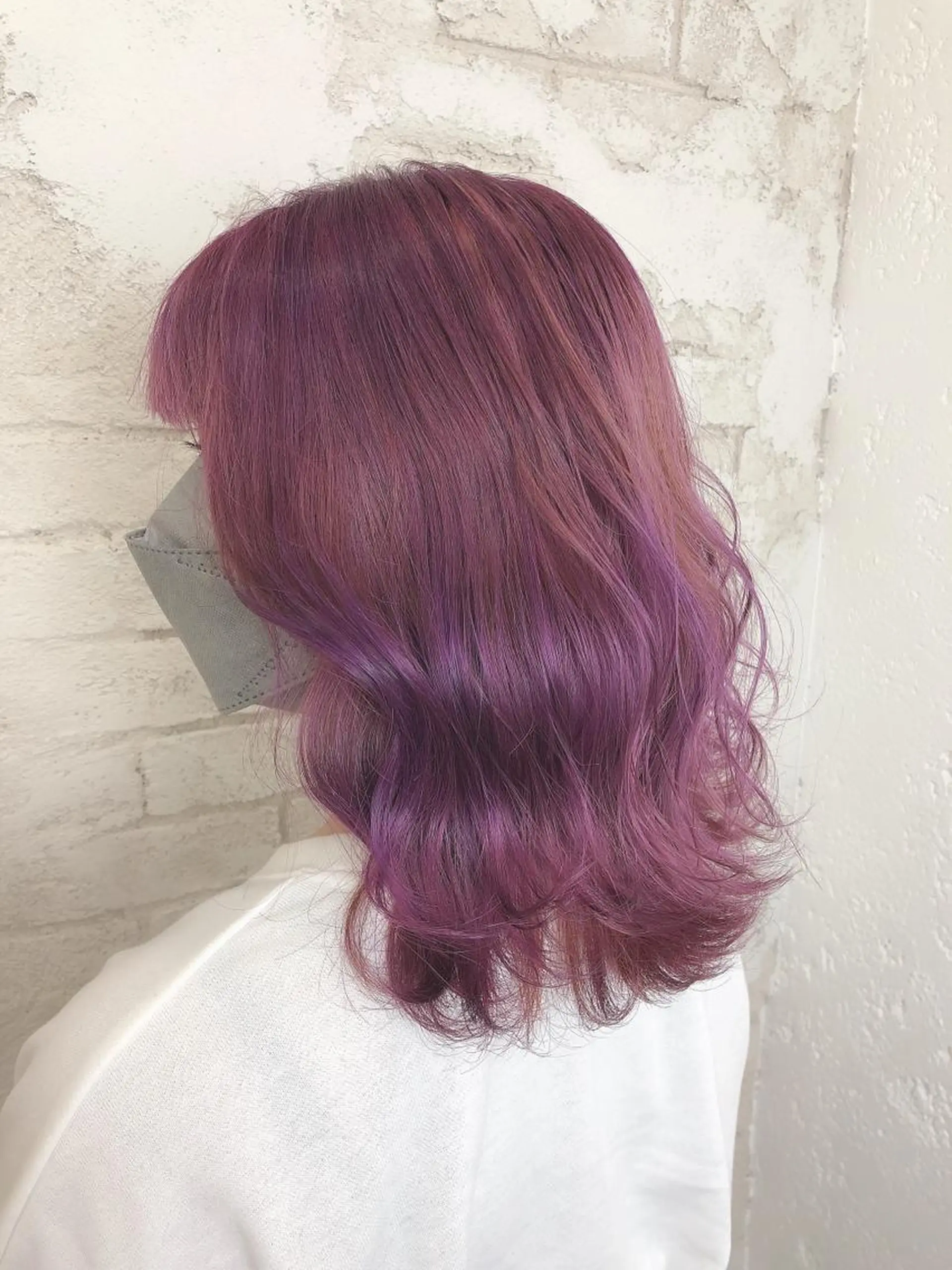 セミロング カラー ヘアカラー トリートメント ヘッドスパ ヘアセット ️韓国ヘア／レイヤー カットYūka❤️のヘアスタイル