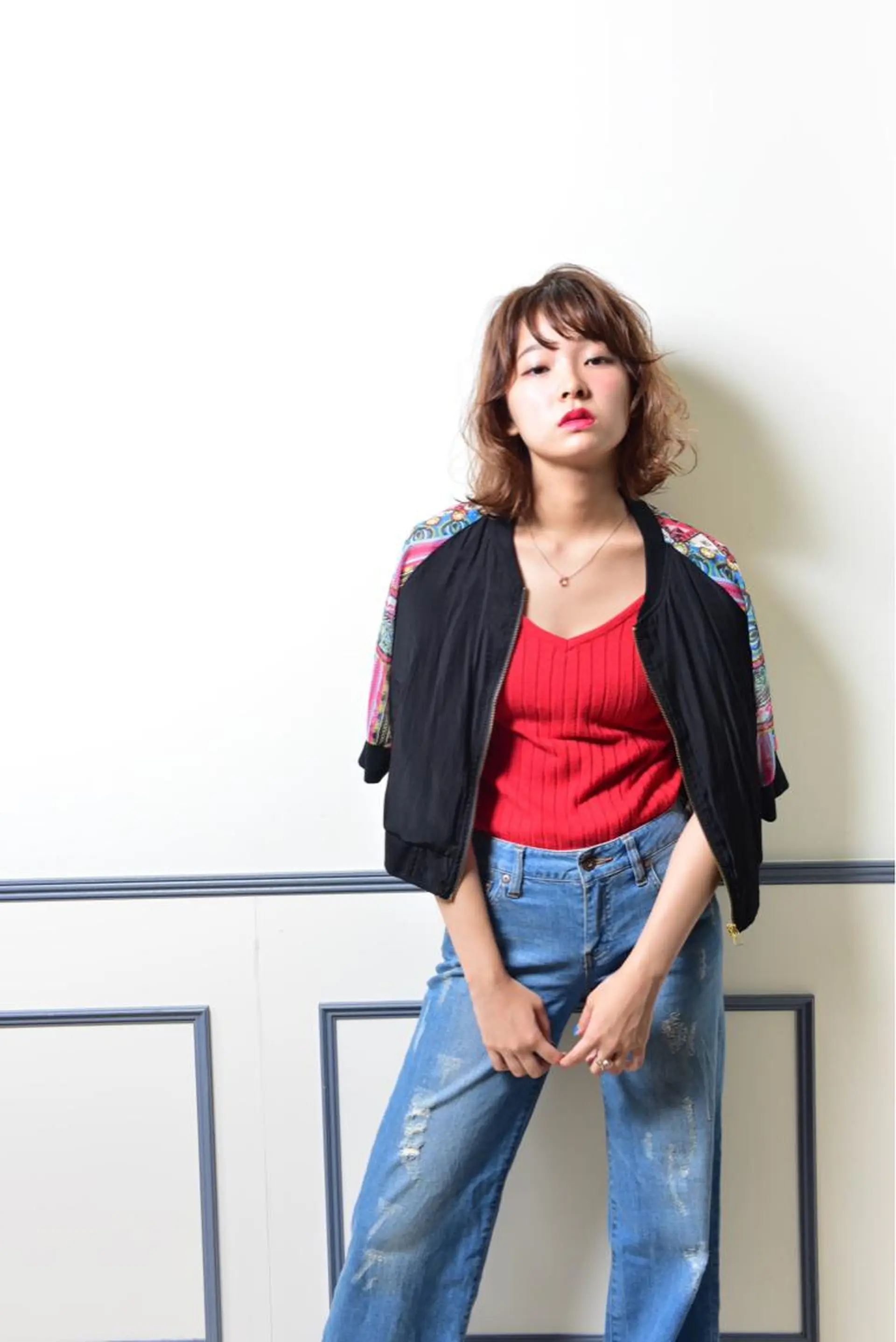 ミディアム 東 みのりのヘアスタイル