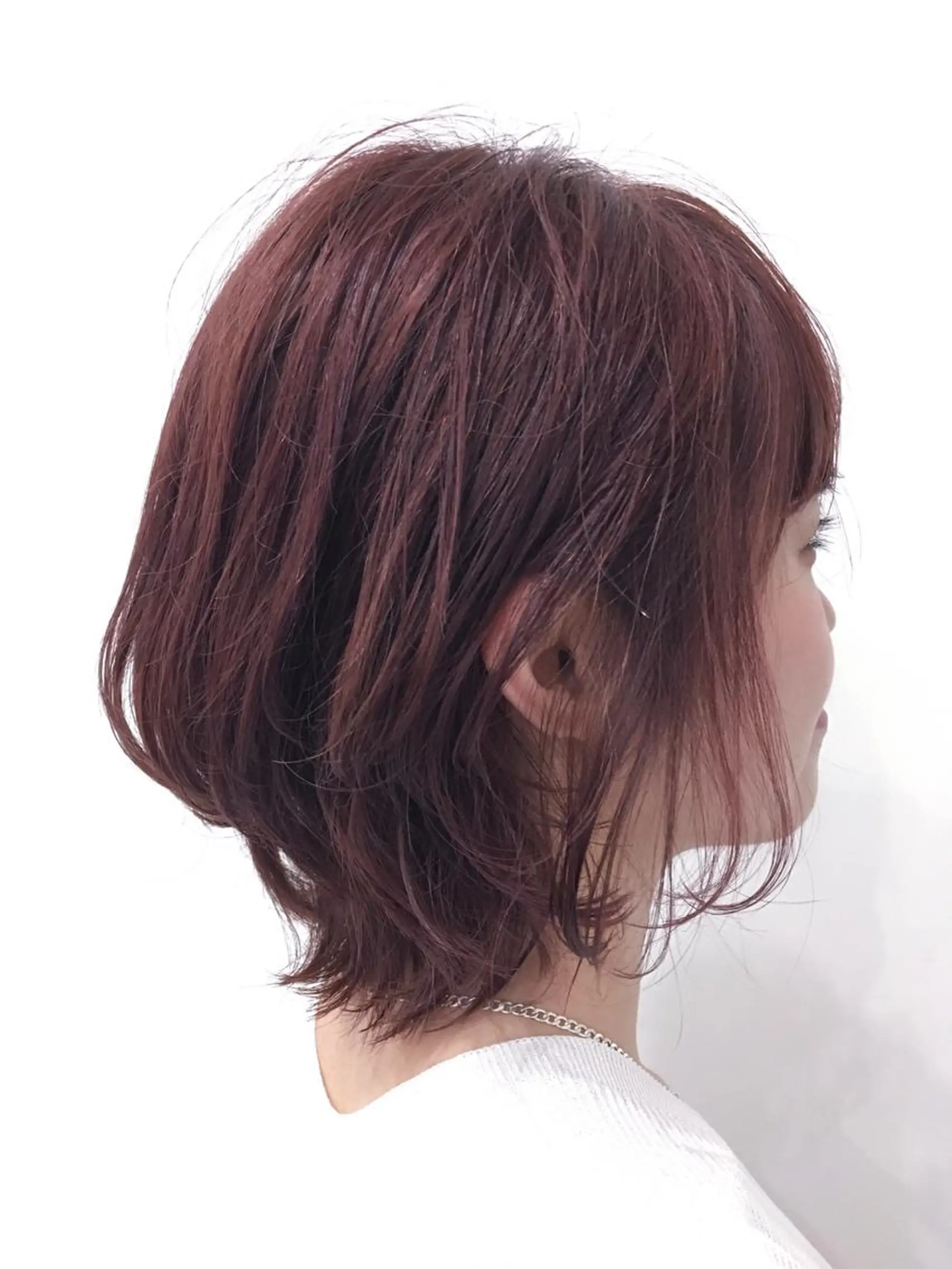 ショート カラー ピンクカラー ボブ ウルフカット ウルフボブ tipi 香椎・千早のヘアスタイル