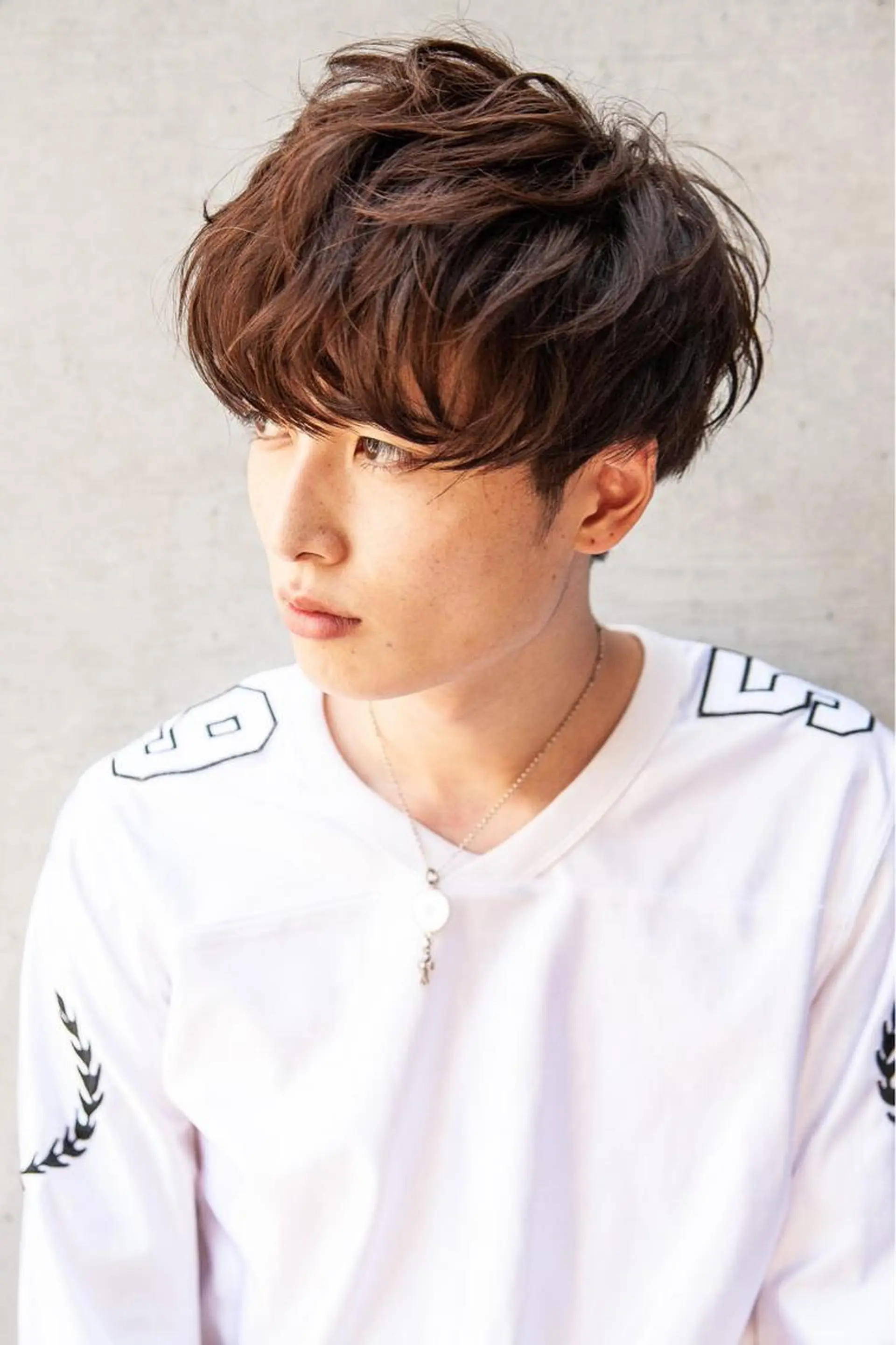 ショート カラー メンズ ブラウンカラー ショコラブラウン カット ヘアカラー トリートメント 山崎 澪 レイヤーカット/大宮のヘアスタイル