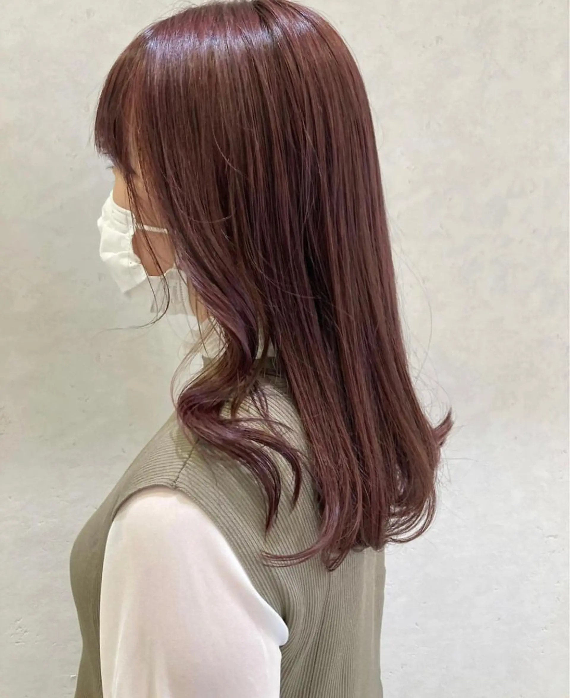 ロング ヘアアレンジ ピンクブラウン レイヤー/インナー カラー🦋ルイのヘアスタイル
