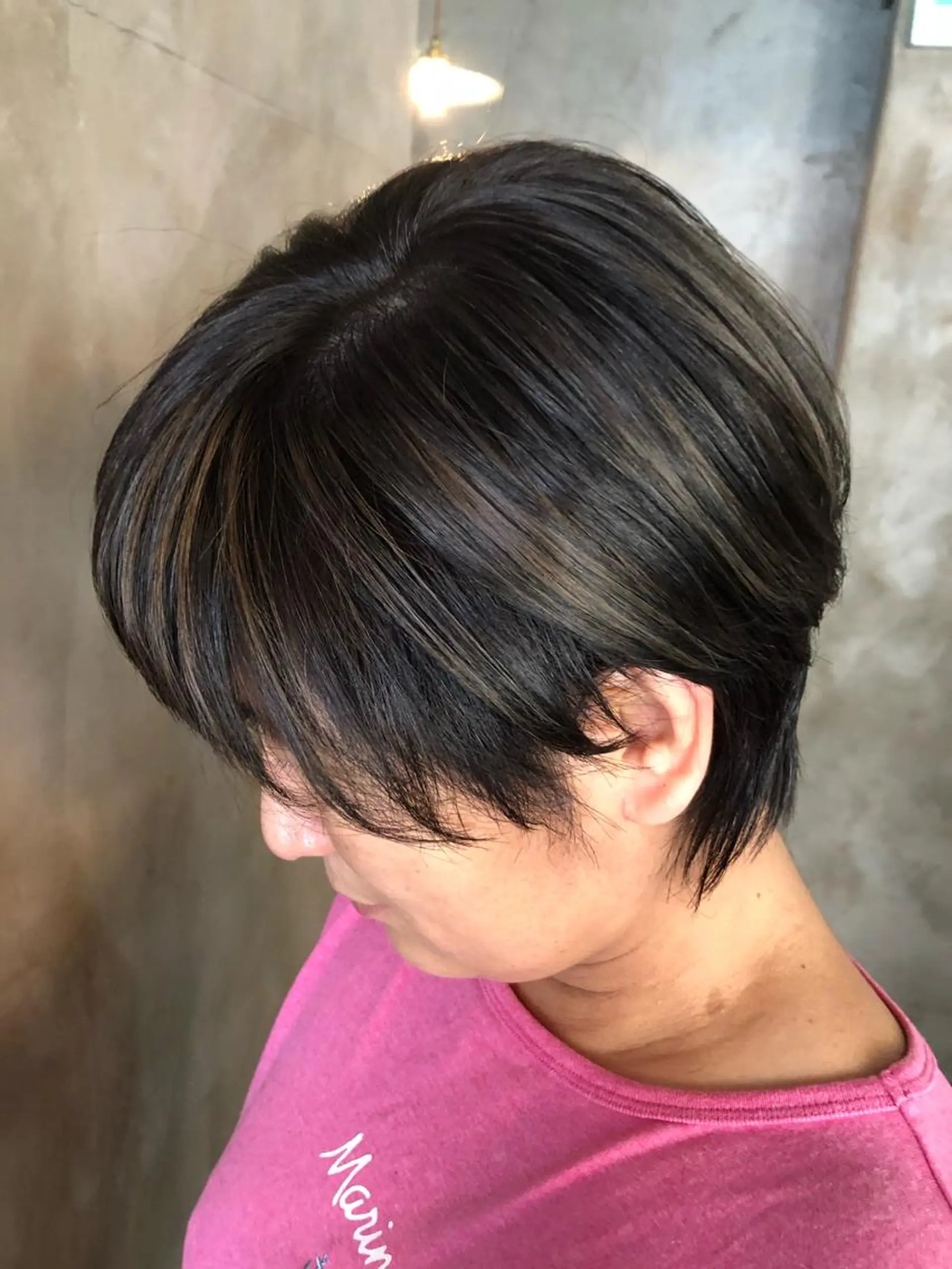 ショート カラー ブリーチ ケアブリーチ ハイライトカラー メッシュ ハイライト ∮フェードスタイル∮ 加藤嘉陛のヘアスタイル