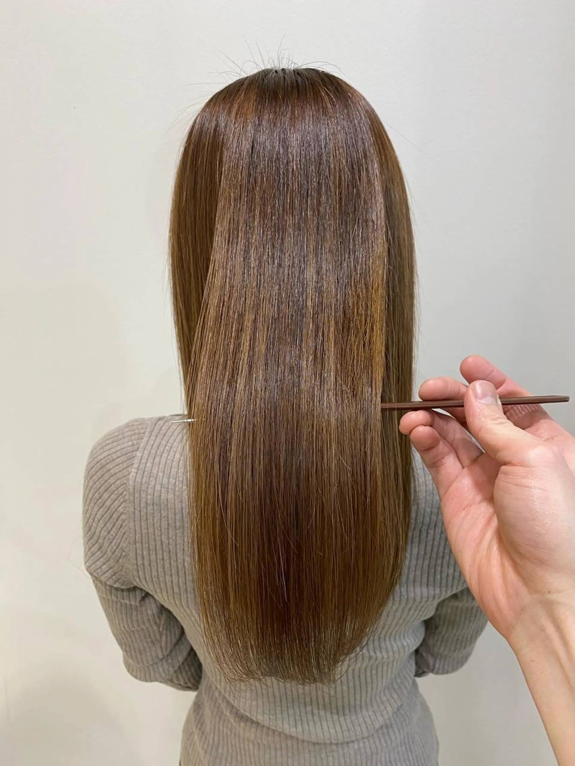 ロング 髪質改善 縮毛矯正 トリートメント 酸熱トリートメント 縮毛矯正 トリートメント コテ巻き風パーマ/ 髪質改善/河島恭平のヘアスタイル