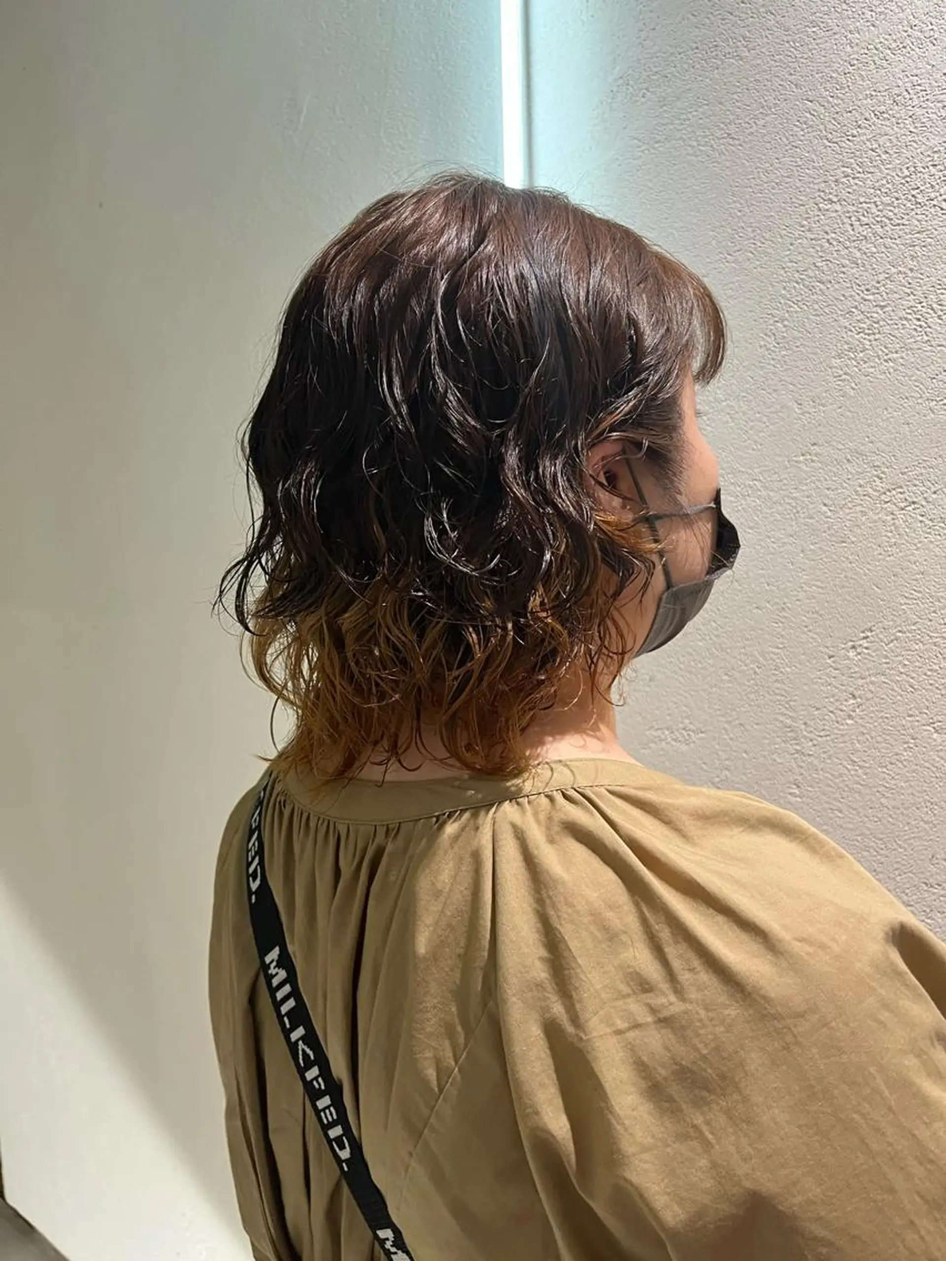 ミディアム パーマ ミディアムパーマ 湯川 未咲希のヘアスタイル