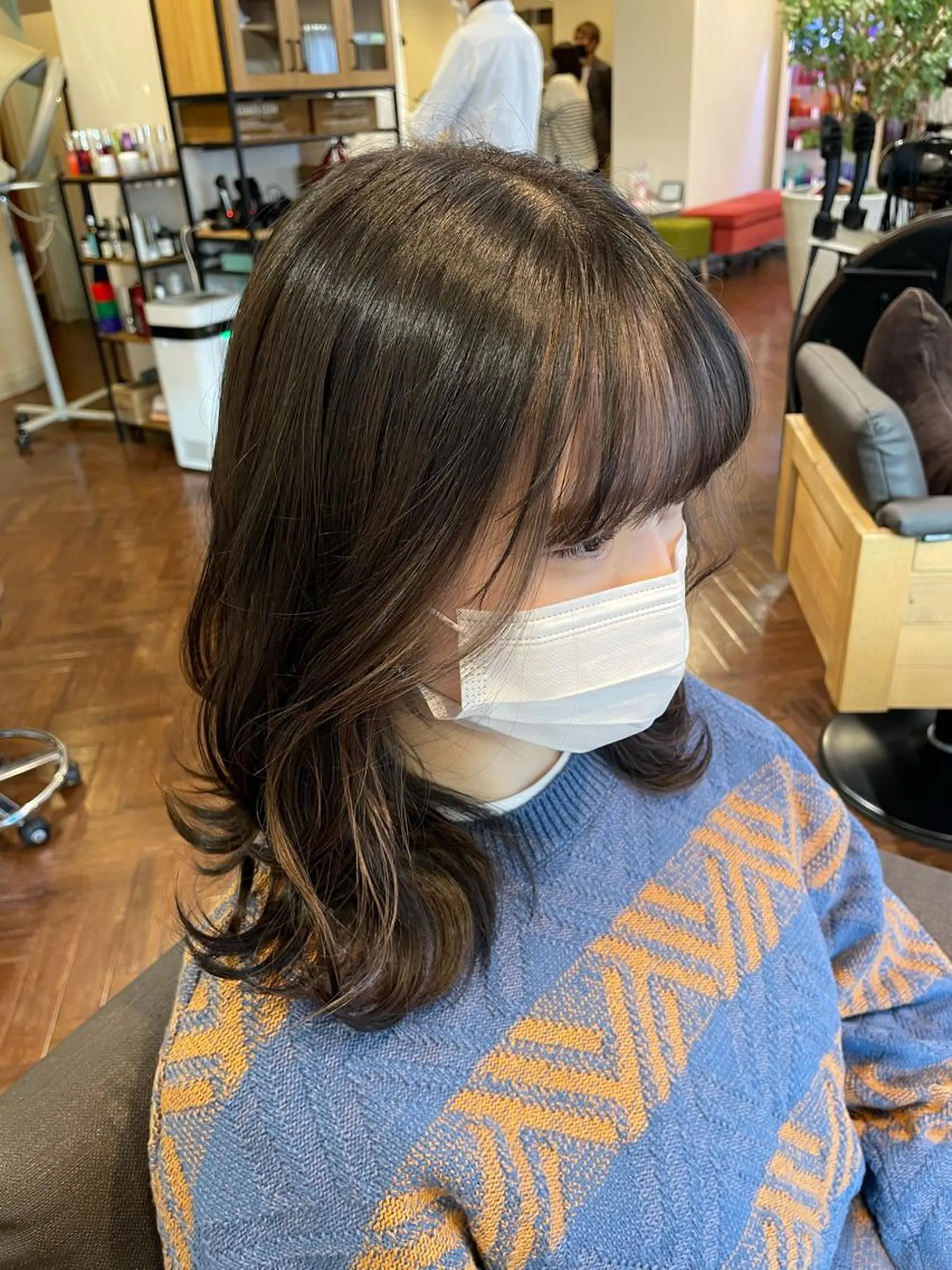 カラー ミストバング  フェイスフレーミング ハイライトカラー 🍊美容室TU. LUCE／コン🍊のヘアスタイル