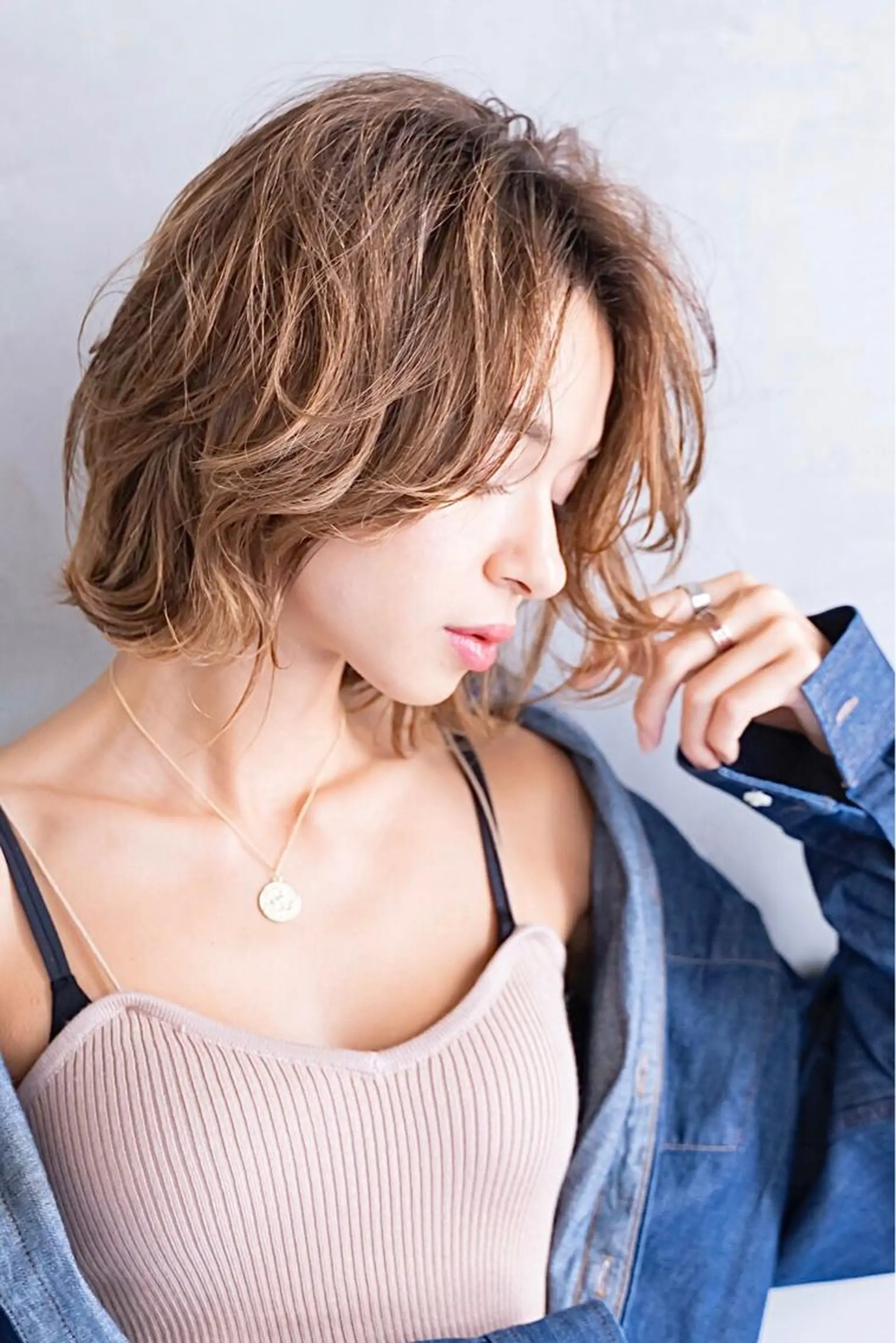 ミディアム ダブルカラー🤍 髪質改善／原島のヘアスタイル
