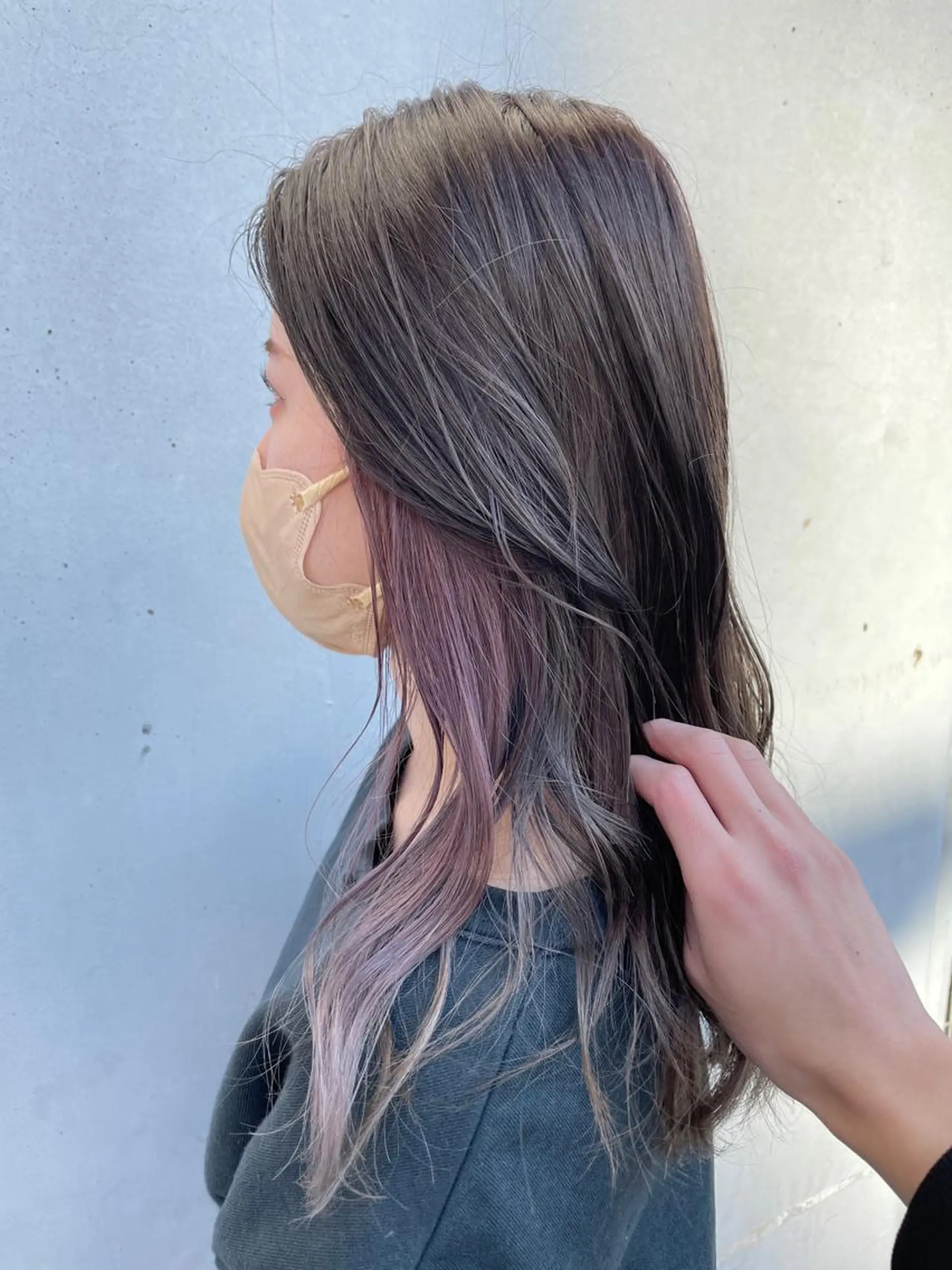 セミロング 透明感カラー/ 韓国風🌿RIKOのヘアスタイル