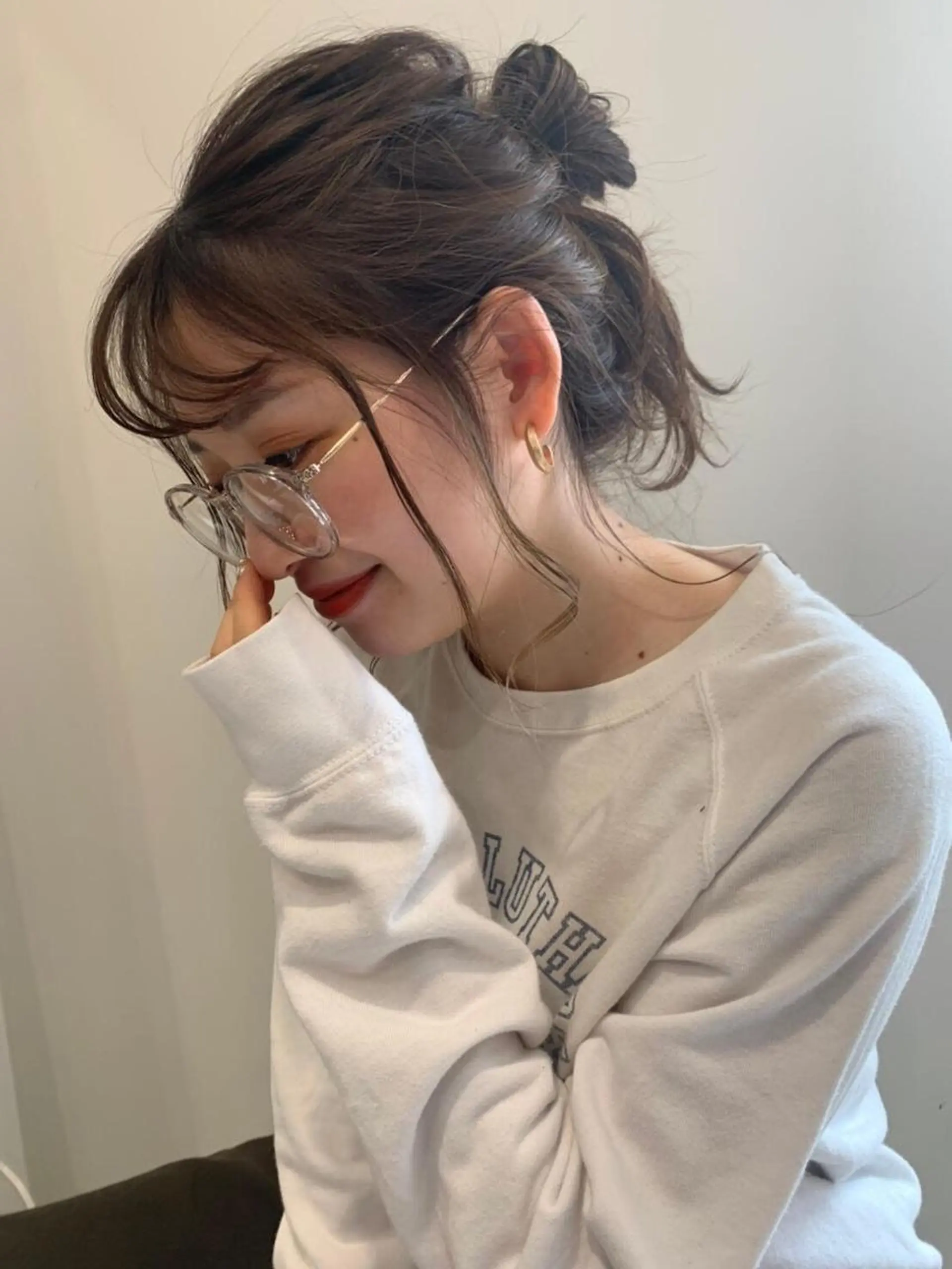 カラー ヘアアレンジ ミディアム アディクシーカラー アッシュ グレージュ イルミナカラー インナーカラー CEINE【セーヌ】 三軒茶屋のヘアスタイル