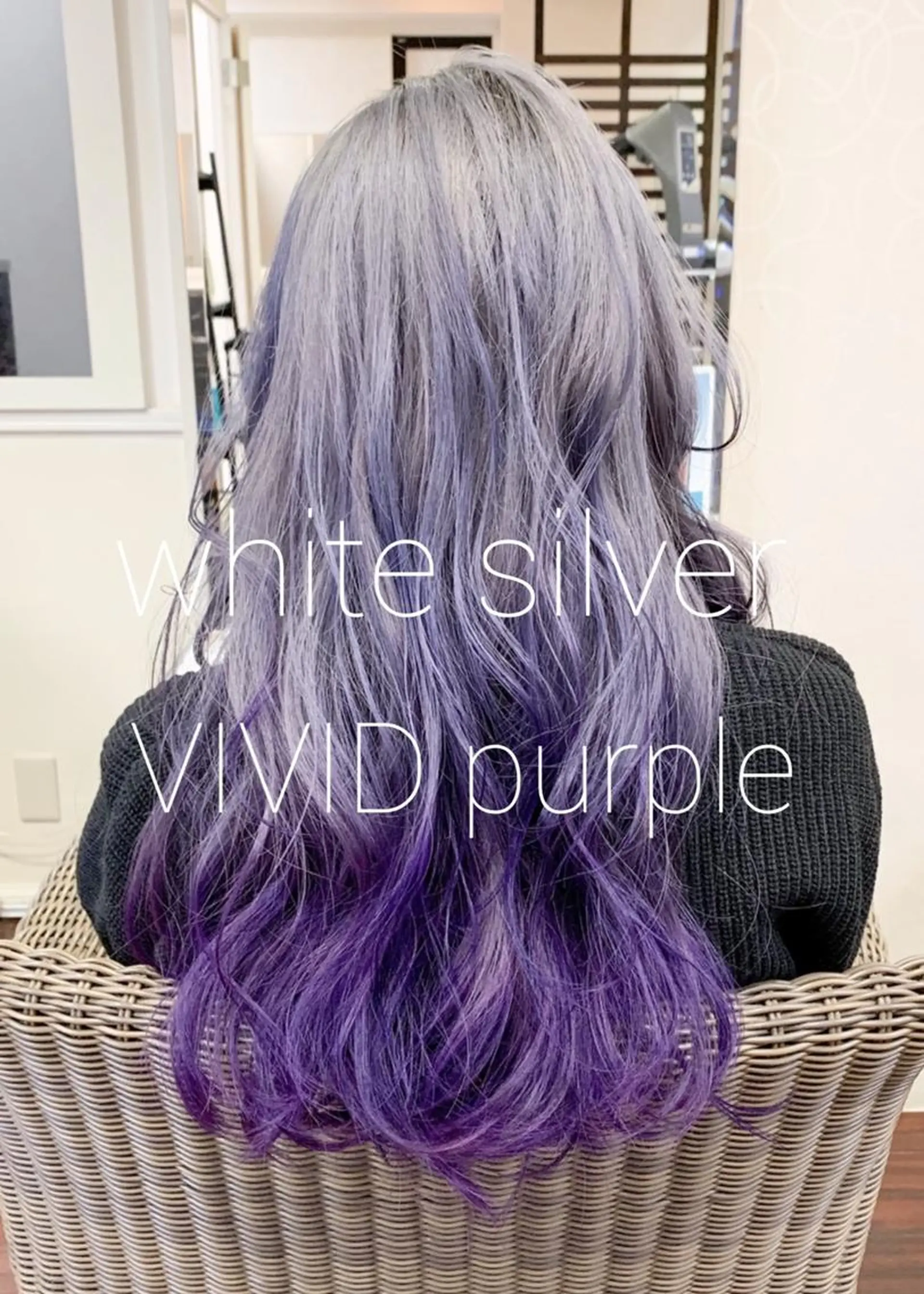 ロング カラー シルバー バイオレットカラー ホワイトシルバー カット ヘアカラー トリートメント 神 .のヘアスタイル