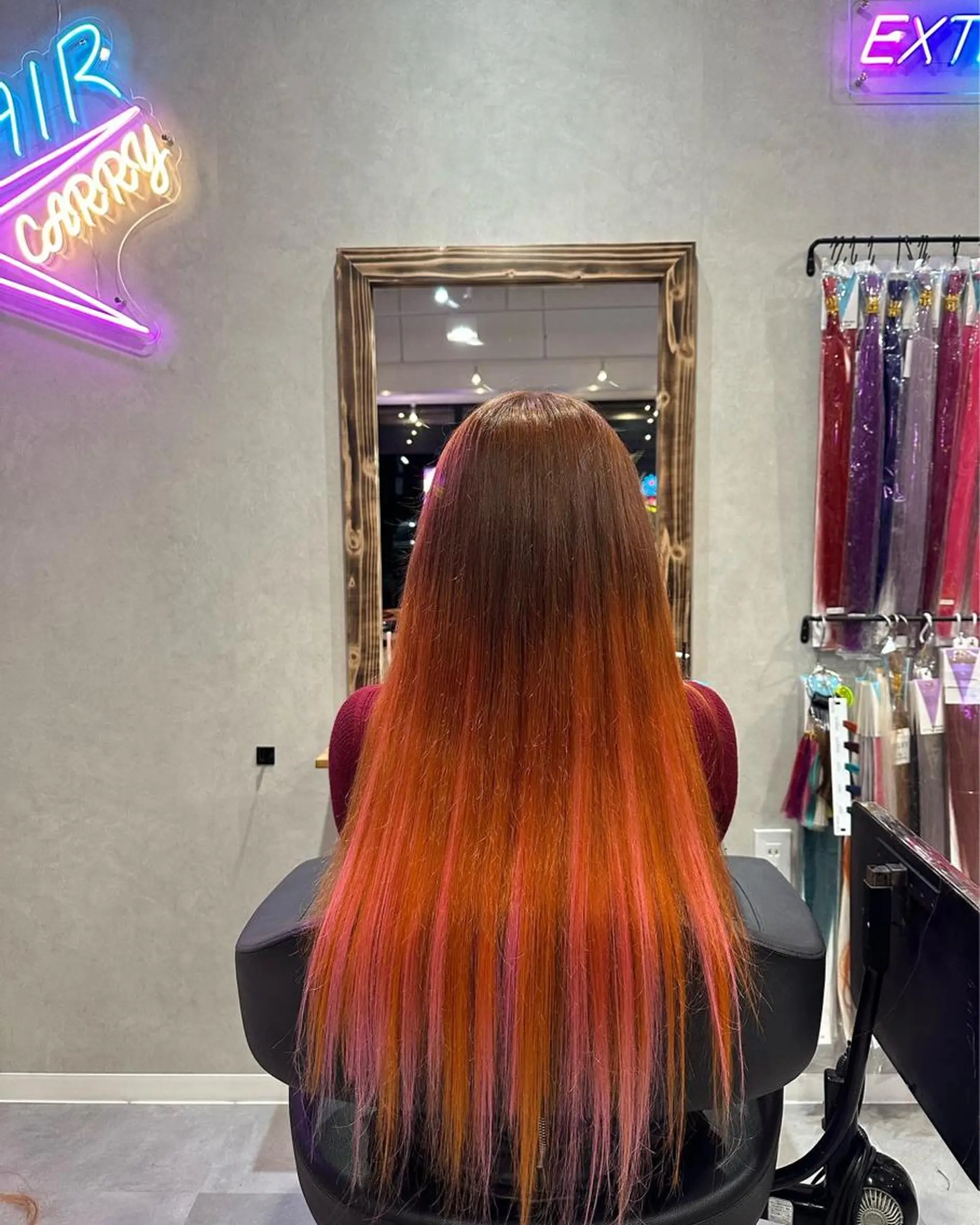 ロング ヘアカラー トリートメント 韓国カラー/エクステ carryのヘアスタイル