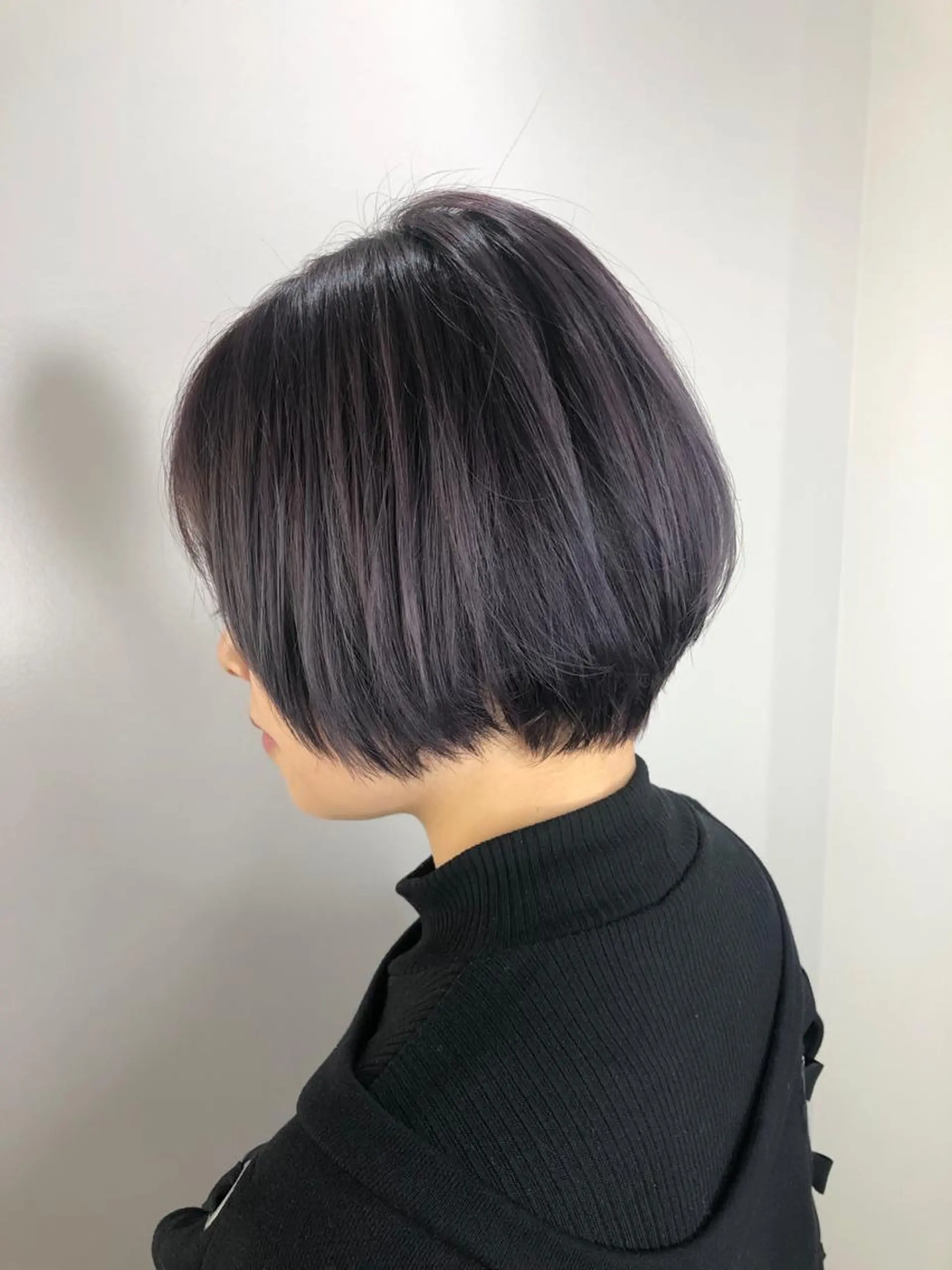ショート カラー 丸みショート ラベンダーカラー ラベンダーグレー くびれヘア ショートヘア カット ヘアセット ☕️ベージュカラー 内藤光哉☕️のヘアスタイル