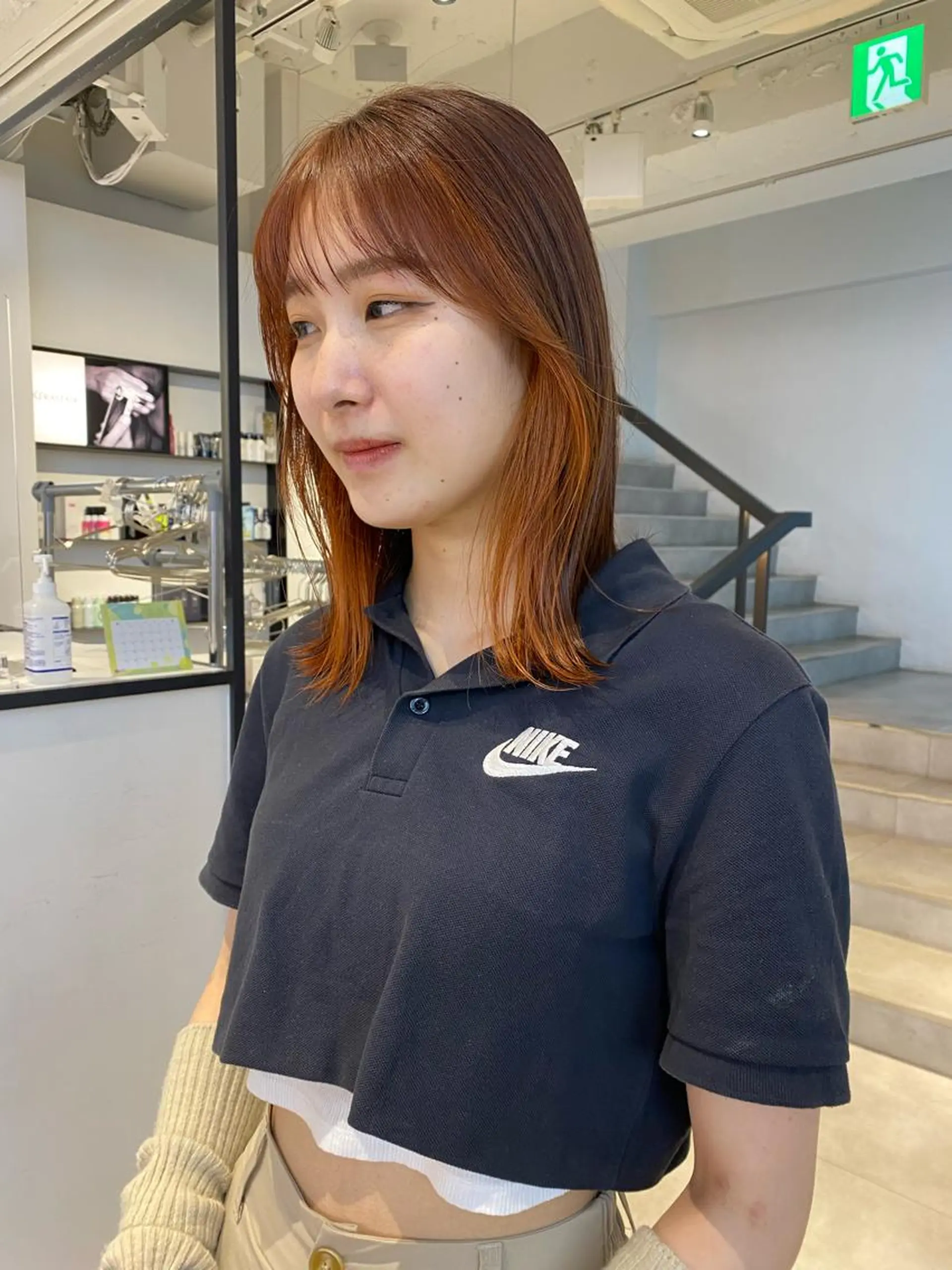 セミロング ヘアカラー レイヤーカット カノン🩷のヘアスタイル