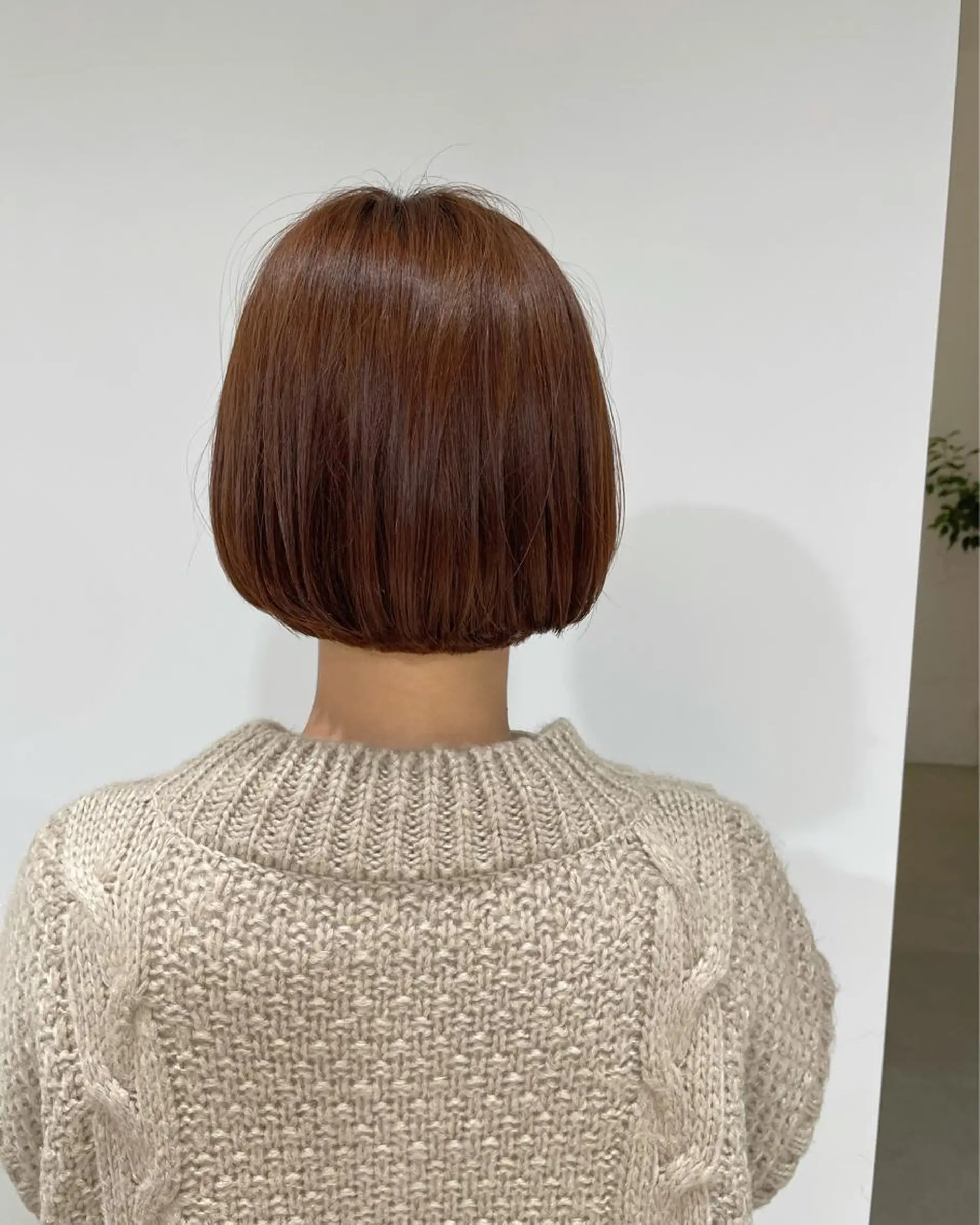 ショート カラー 暖色カラー🍊 ボブ🌿顔周りcutのヘアスタイル