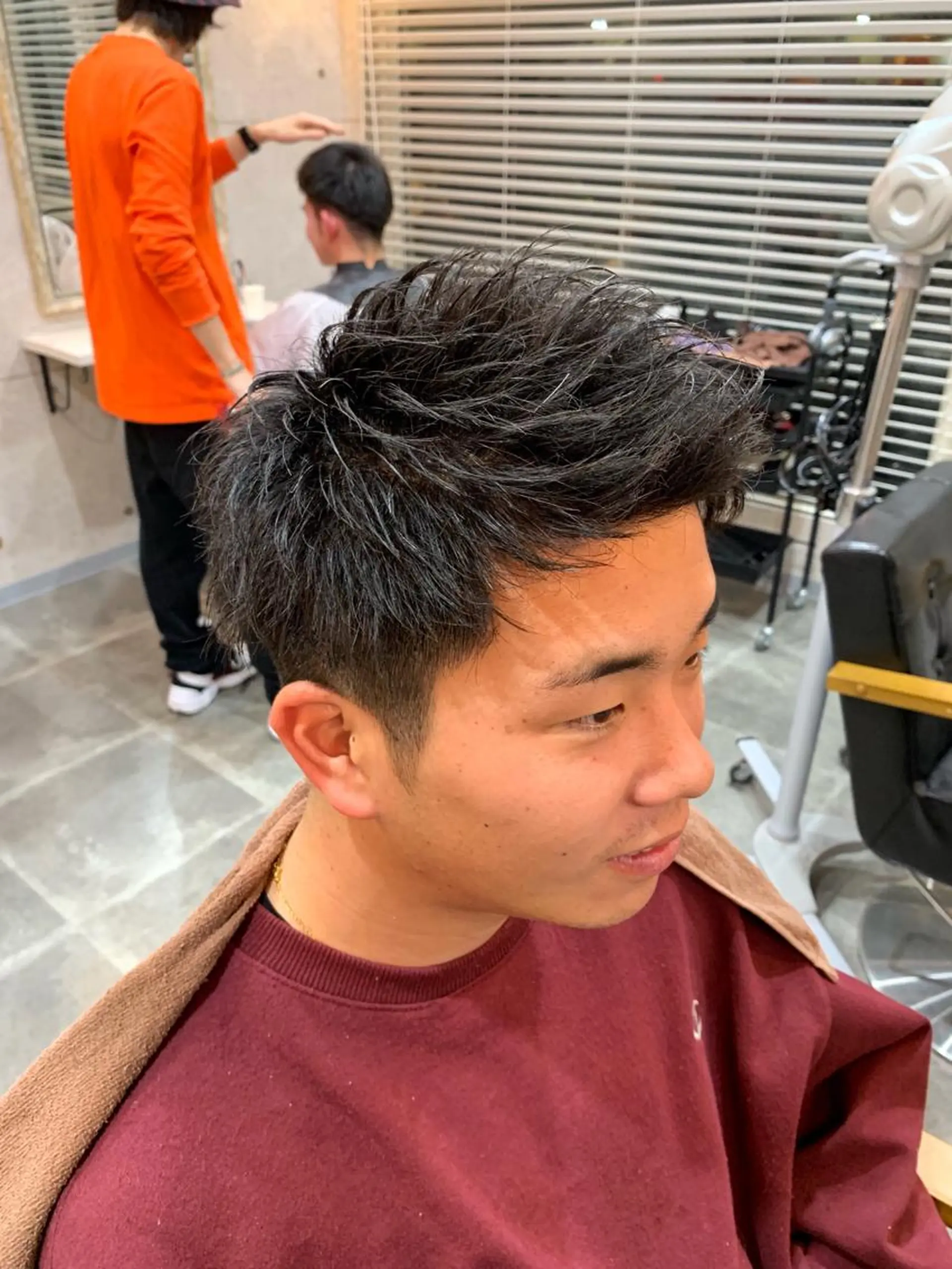 ショート メンズ アップバング 佐藤 智弘のヘアスタイル