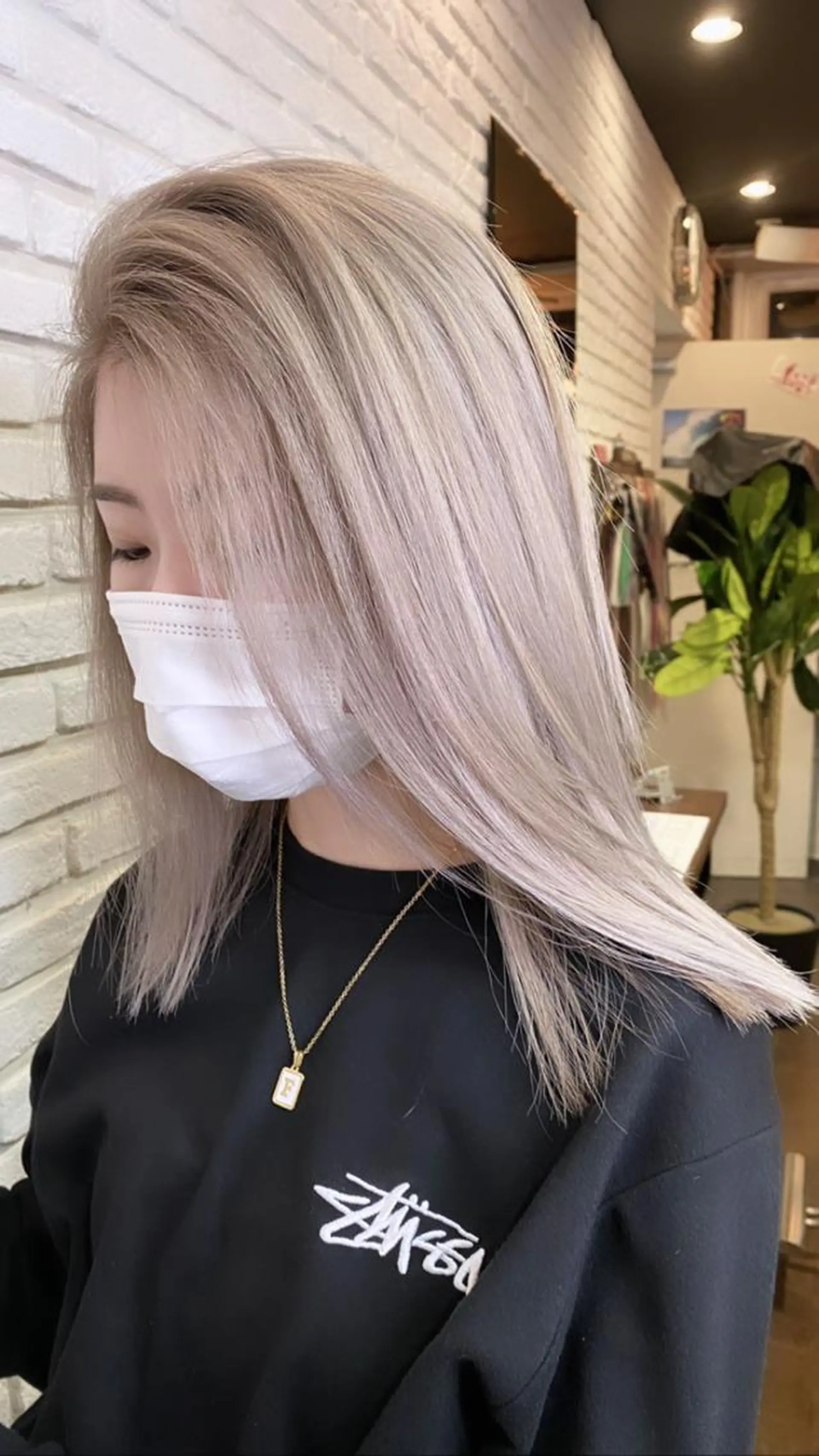 セミロング カラー いち かのヘアスタイル