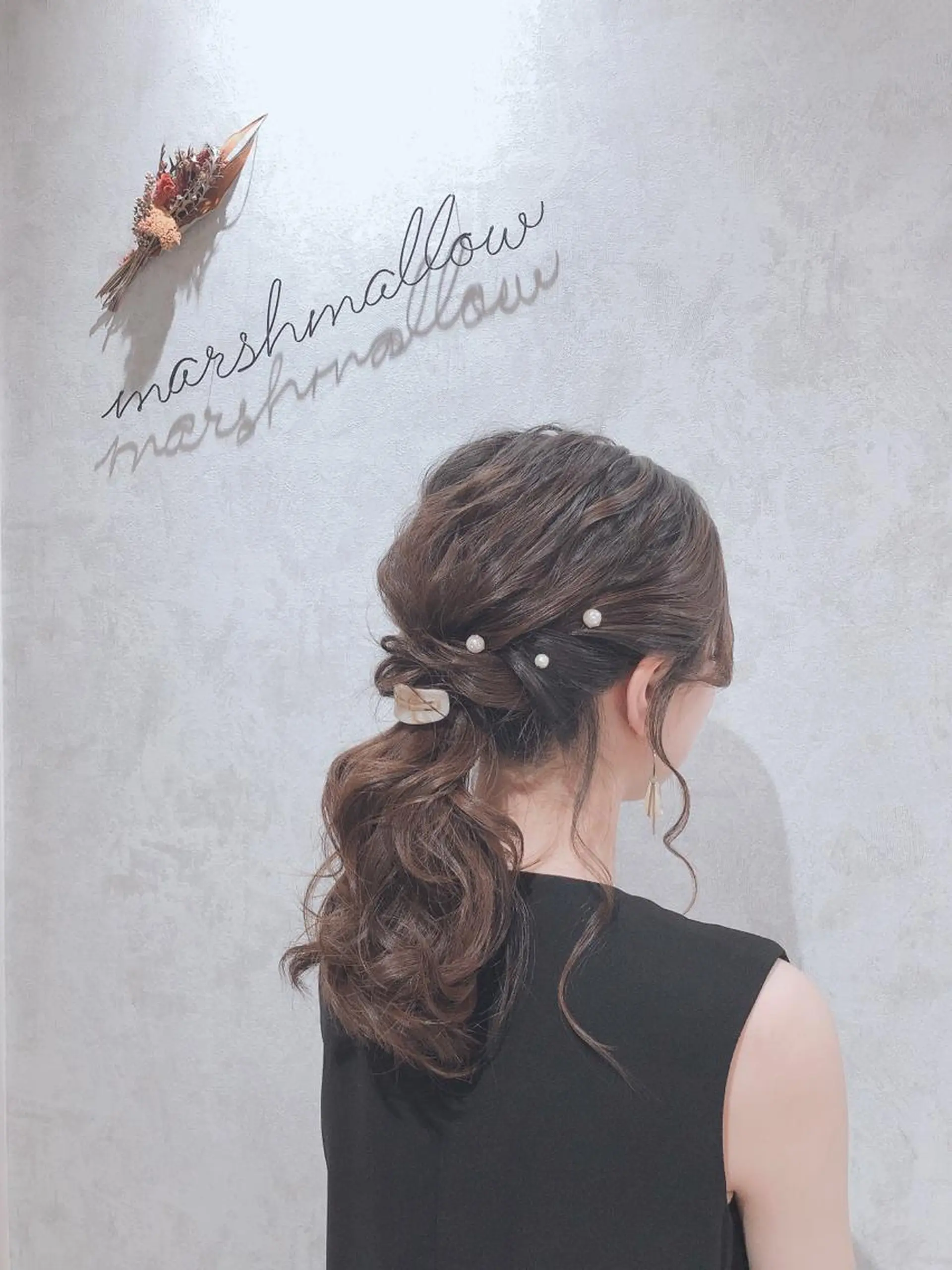 セミロング ヘアアレンジ Takagi Nanamiのヘアスタイル