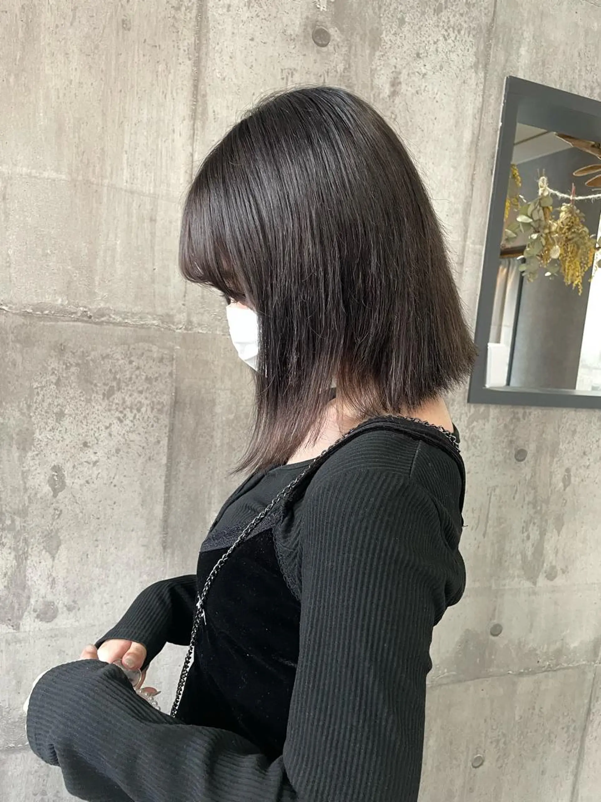 ミディアム カラー 黒髪 ハイトーンカラー Hair Labo ASH  あみん♡のヘアスタイル