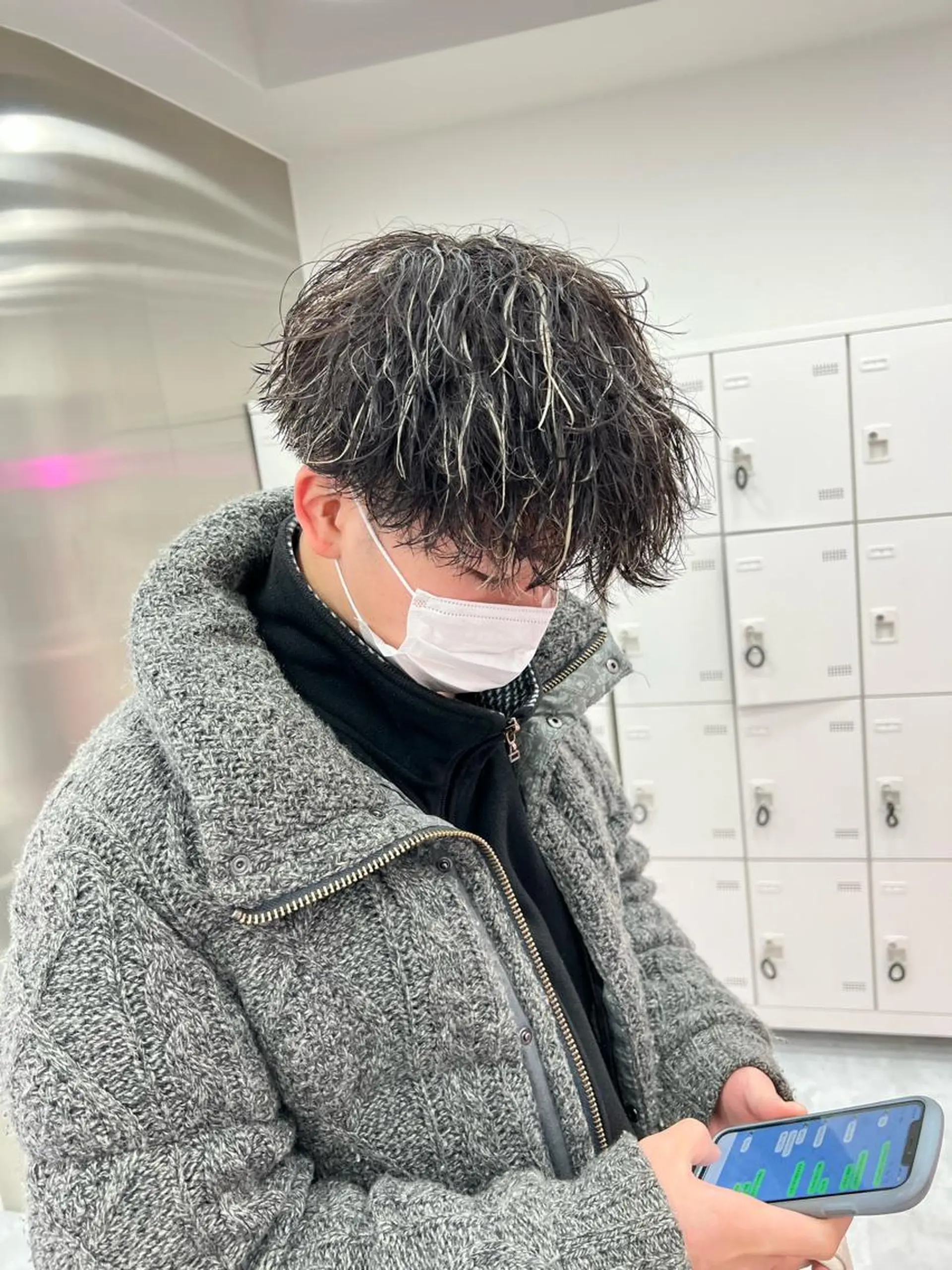 ショート カラー パーマ メンズ メンズパーマ特化 TAIGAのヘアスタイル