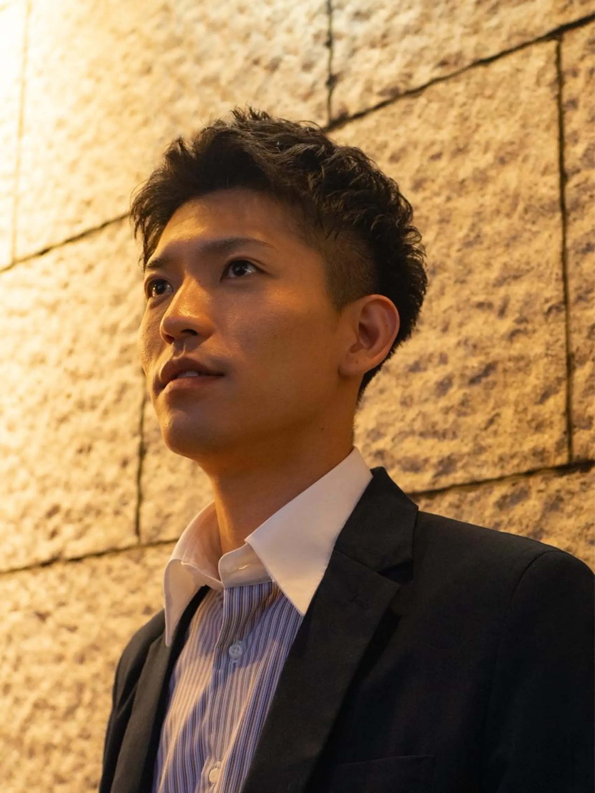 メンズ ビジネス ショート/ボブ ハイトーン❤️原航平のヘアスタイル