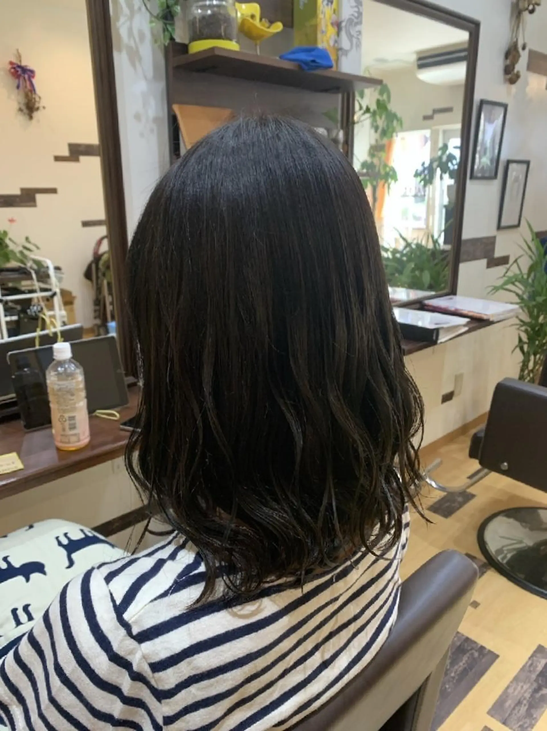 セミロング カラー ブルーカラー サトウ シューイチのヘアスタイル