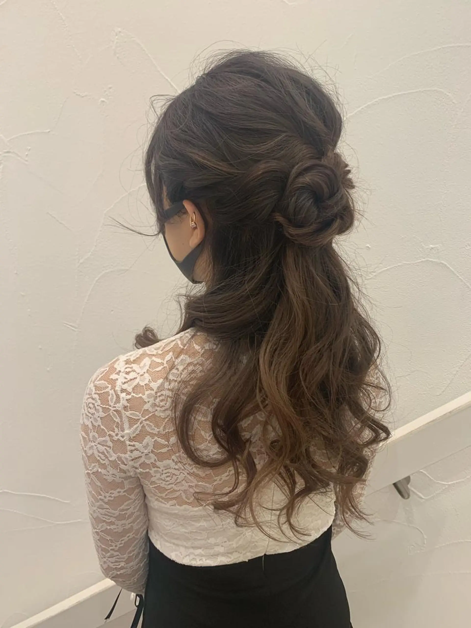 ロング カラー ヘアアレンジ ミドウチ アヤカのヘアスタイル