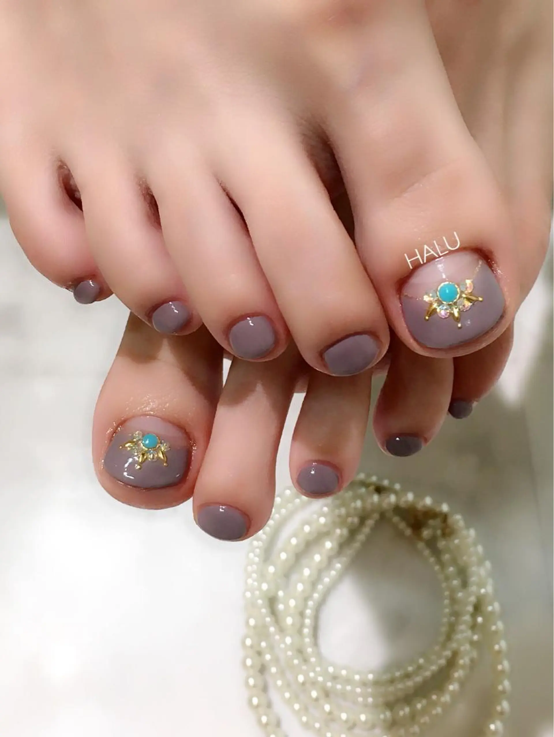ネイル ピンク パープル HALU ハルのネイルデザイン