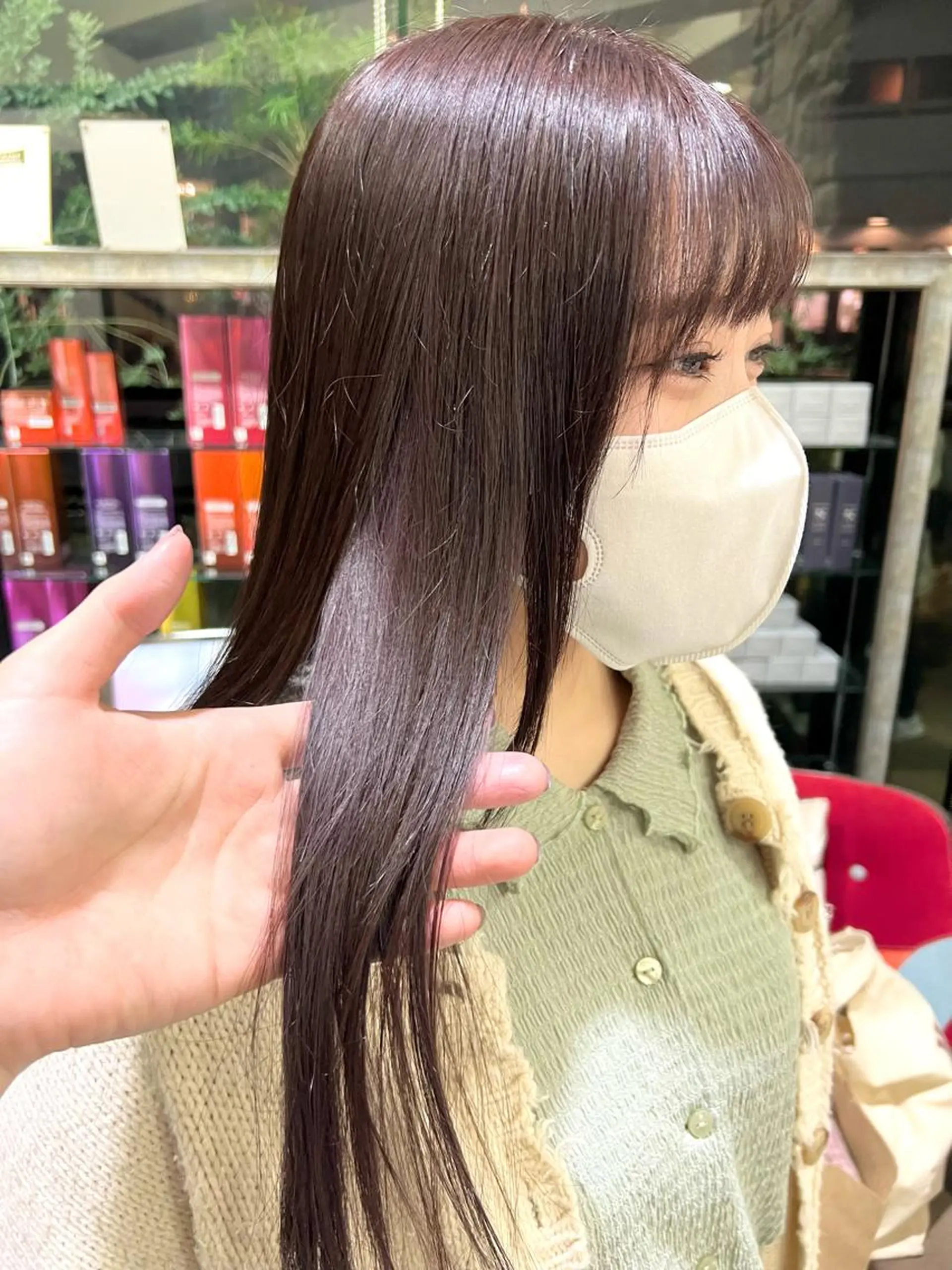 ロング カラー ブラウンカラー トリートメント カット ヘアカラー トリートメント メンズカット松戸/韓 国/メンズパーマ航太のヘアスタイル