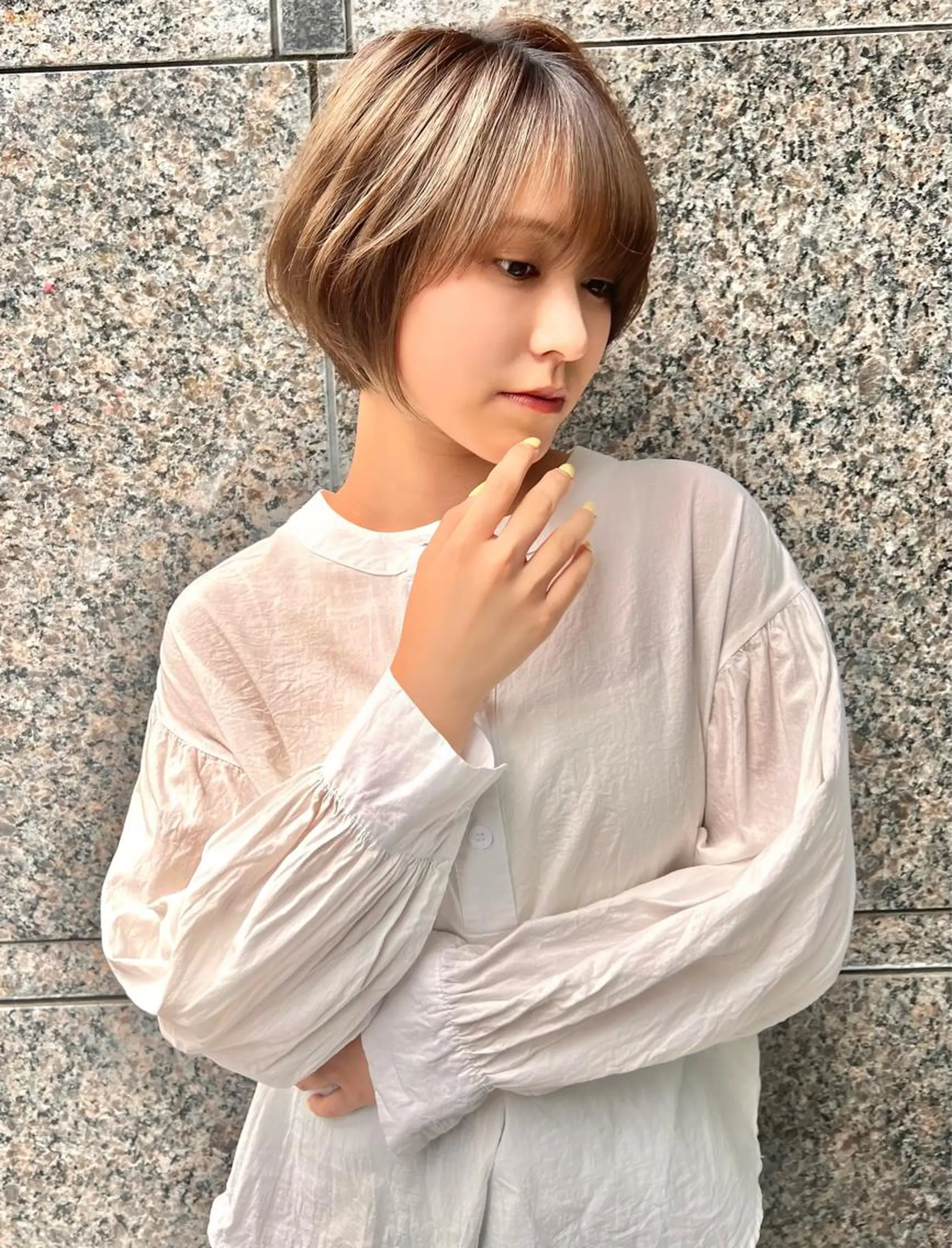 ショート カラー ショートヘア 【似合わせ・レイヤー ・パーマ】海気のヘアスタイル