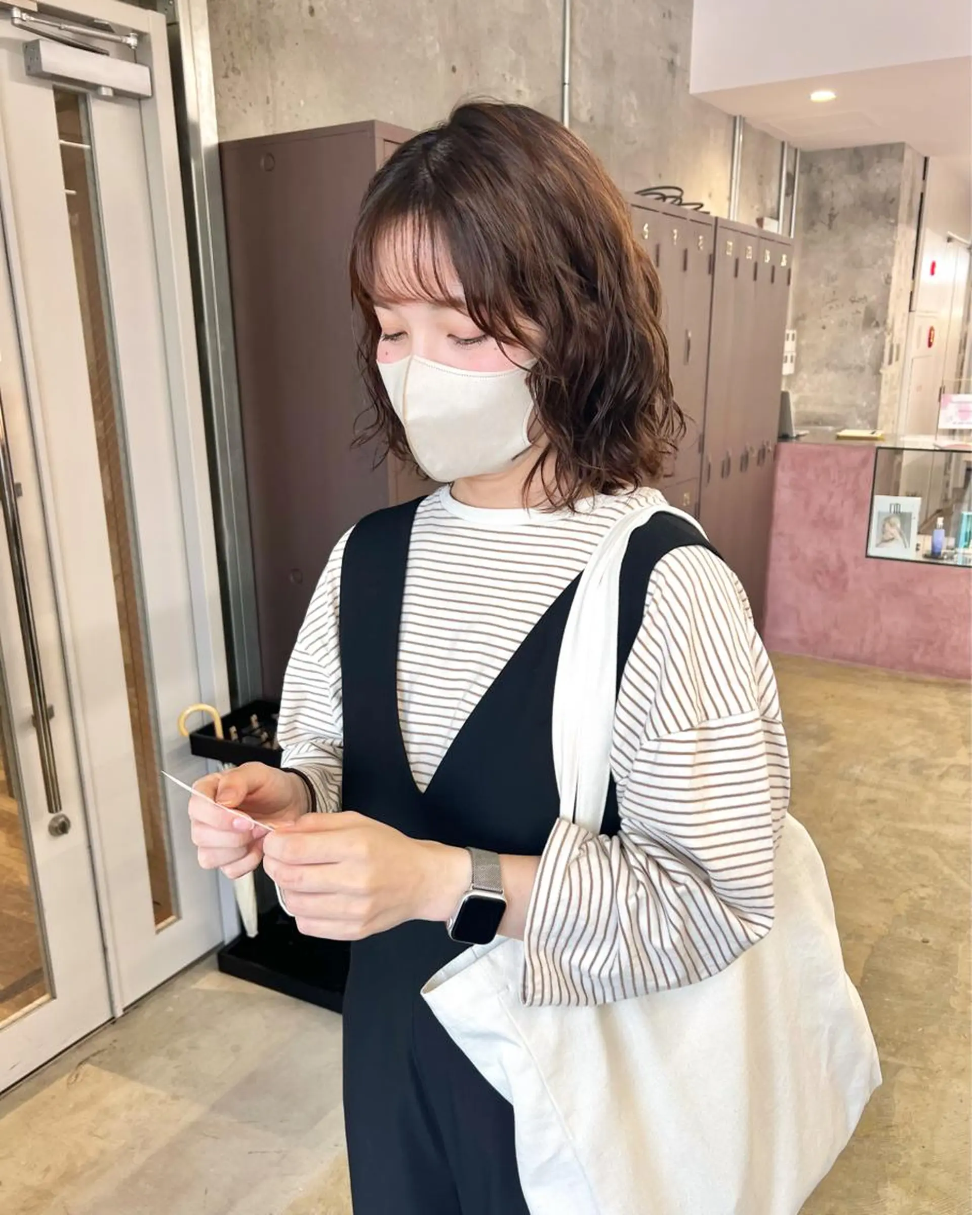 ミディアム パーマ ミディアムパーマ カット パーマ 水野 雪 /パーマ/暖色カラーのヘアスタイル