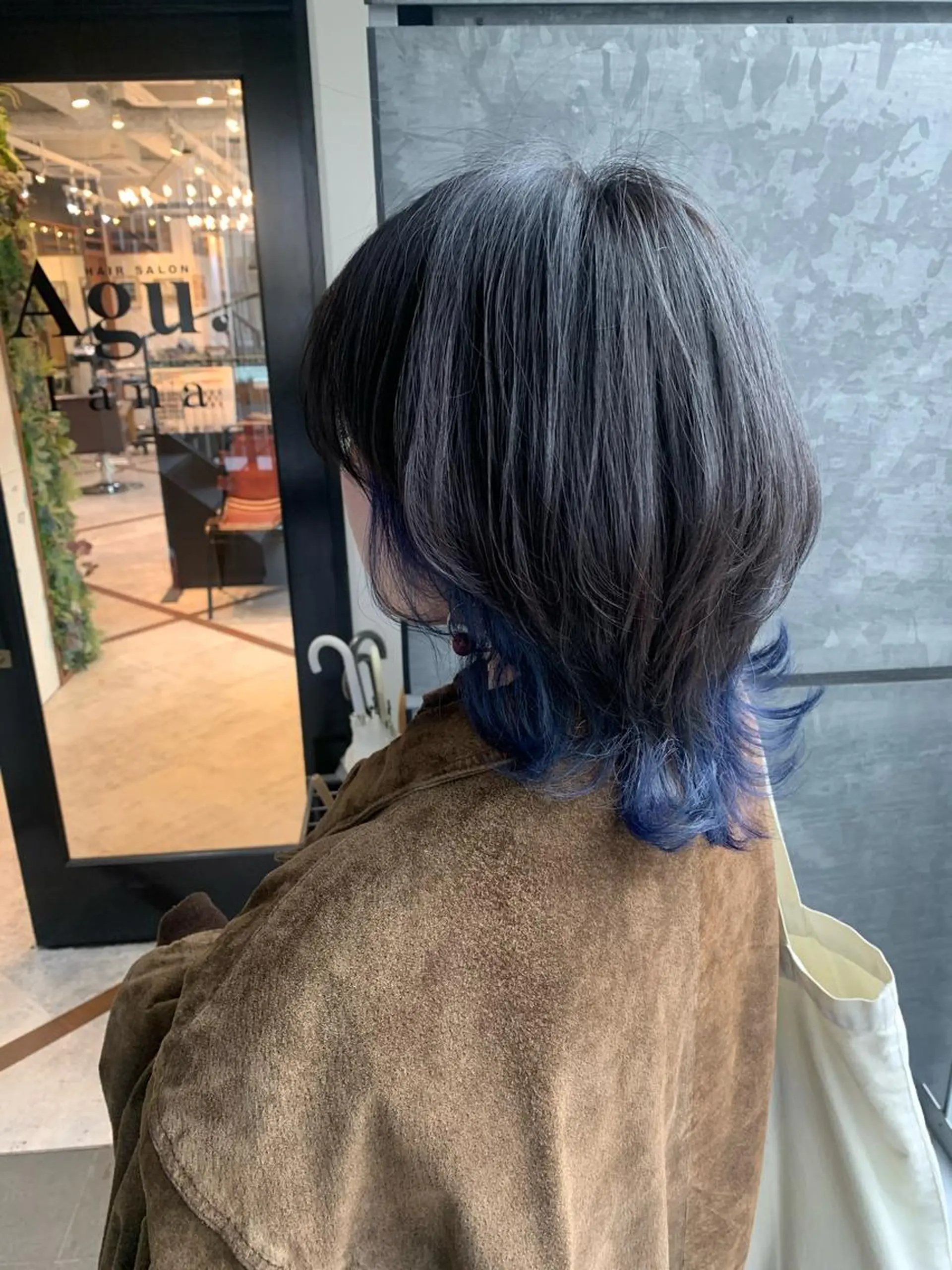 ミディアム カラー ブルーカラー ウルフカット 髪質改善/白髪ぼかし KENTAのヘアスタイル