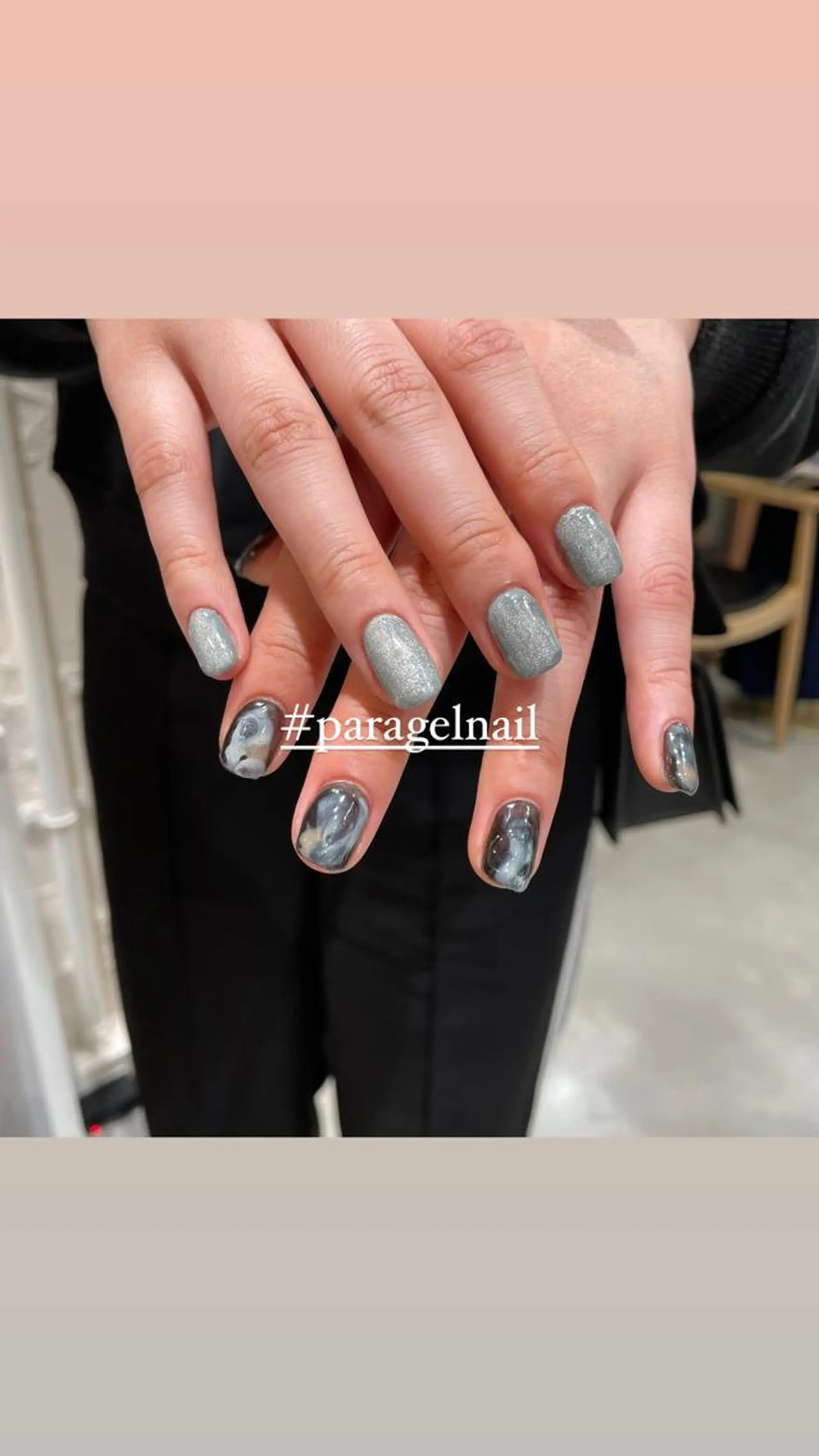 ネイル マグネットネイル ハンドネイル 淡色ネイル 🎀moeのネイルデザイン