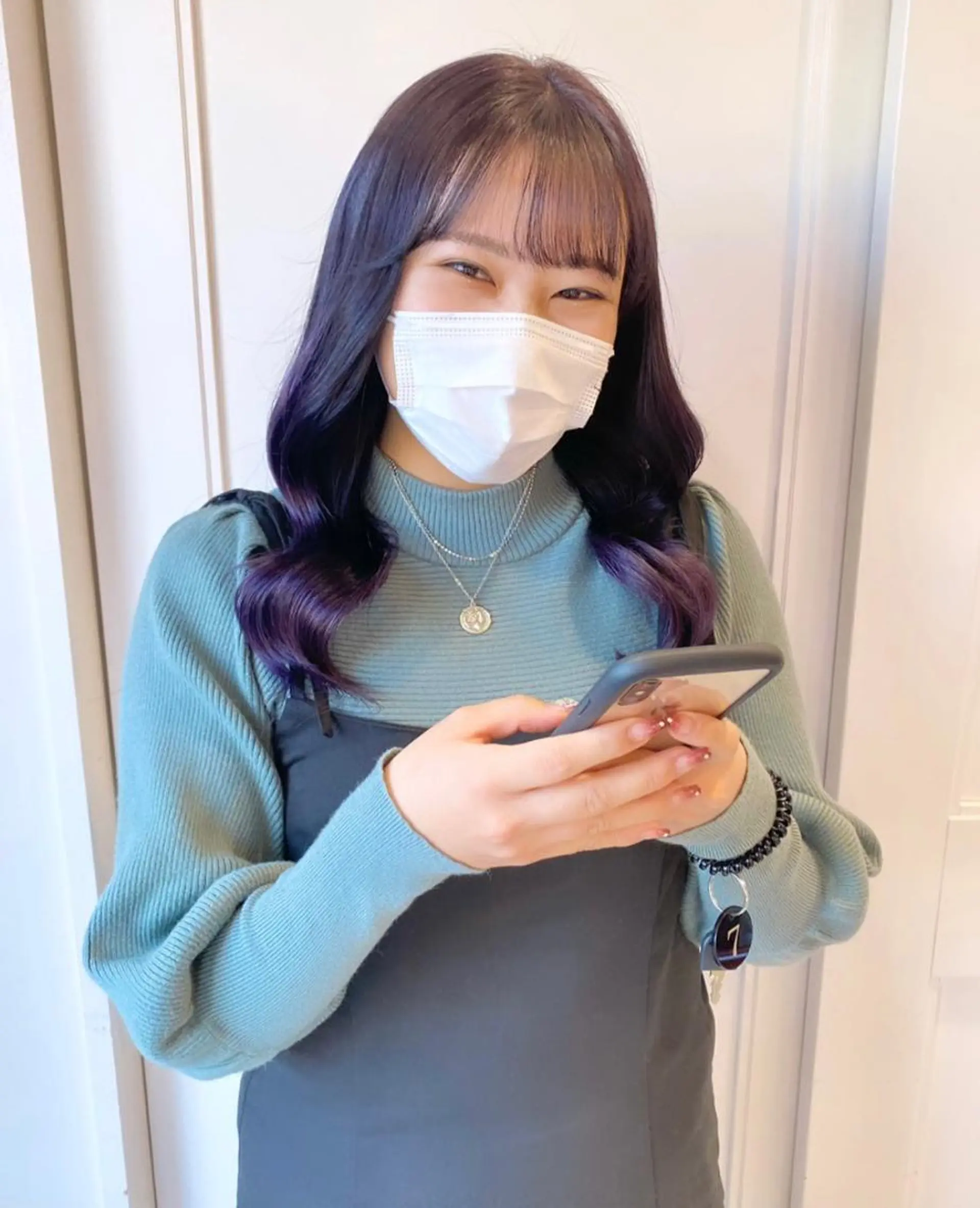 セミロング カラー ラベンダーカラー Ayuna /透明感カラーのヘアスタイル