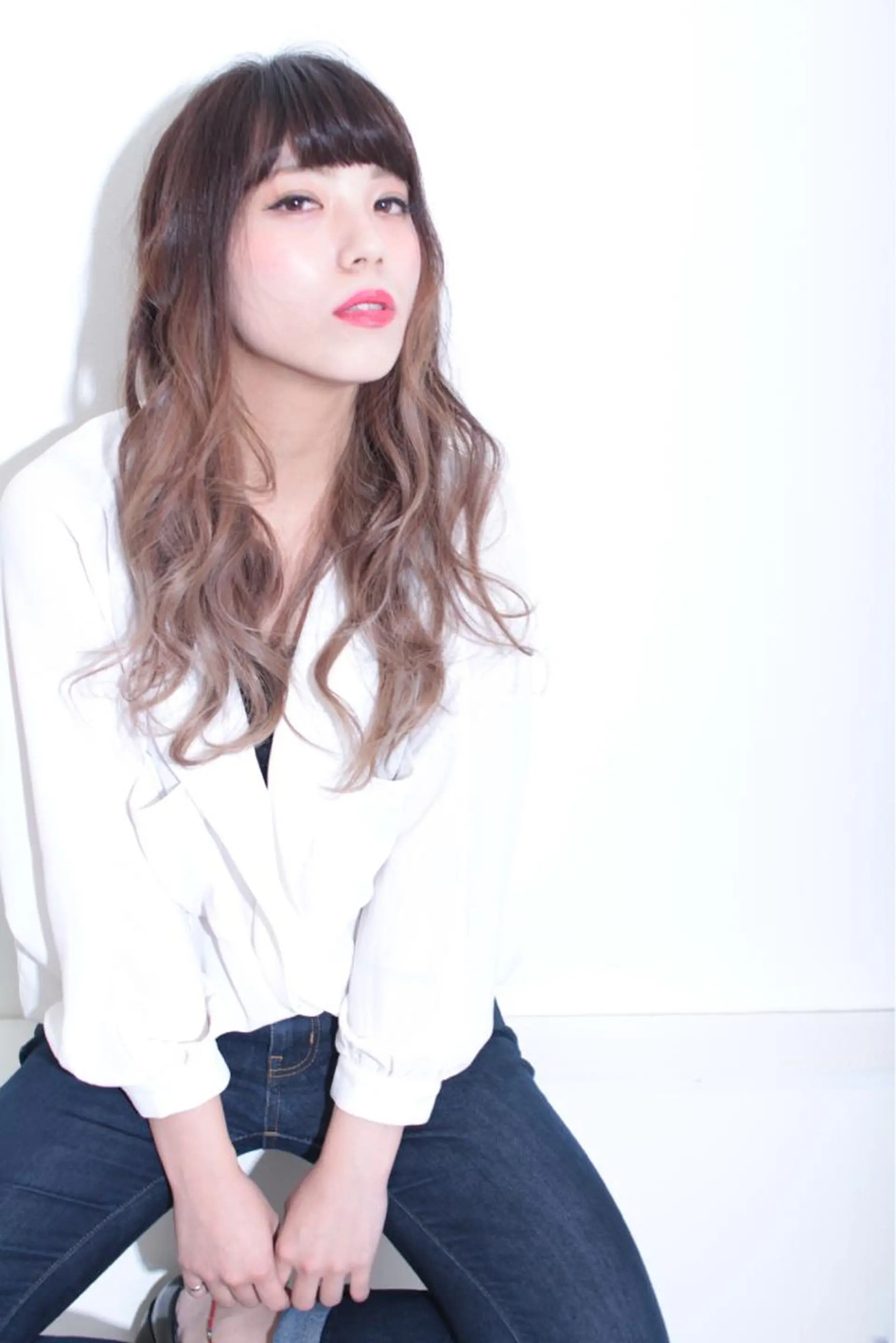 セミロング ロング カラー パーマ ベージュカラー 透明感カラー パープルカラー 外国人風カラー 髪質改善×METEO 店長 貞松直也のヘアスタイル