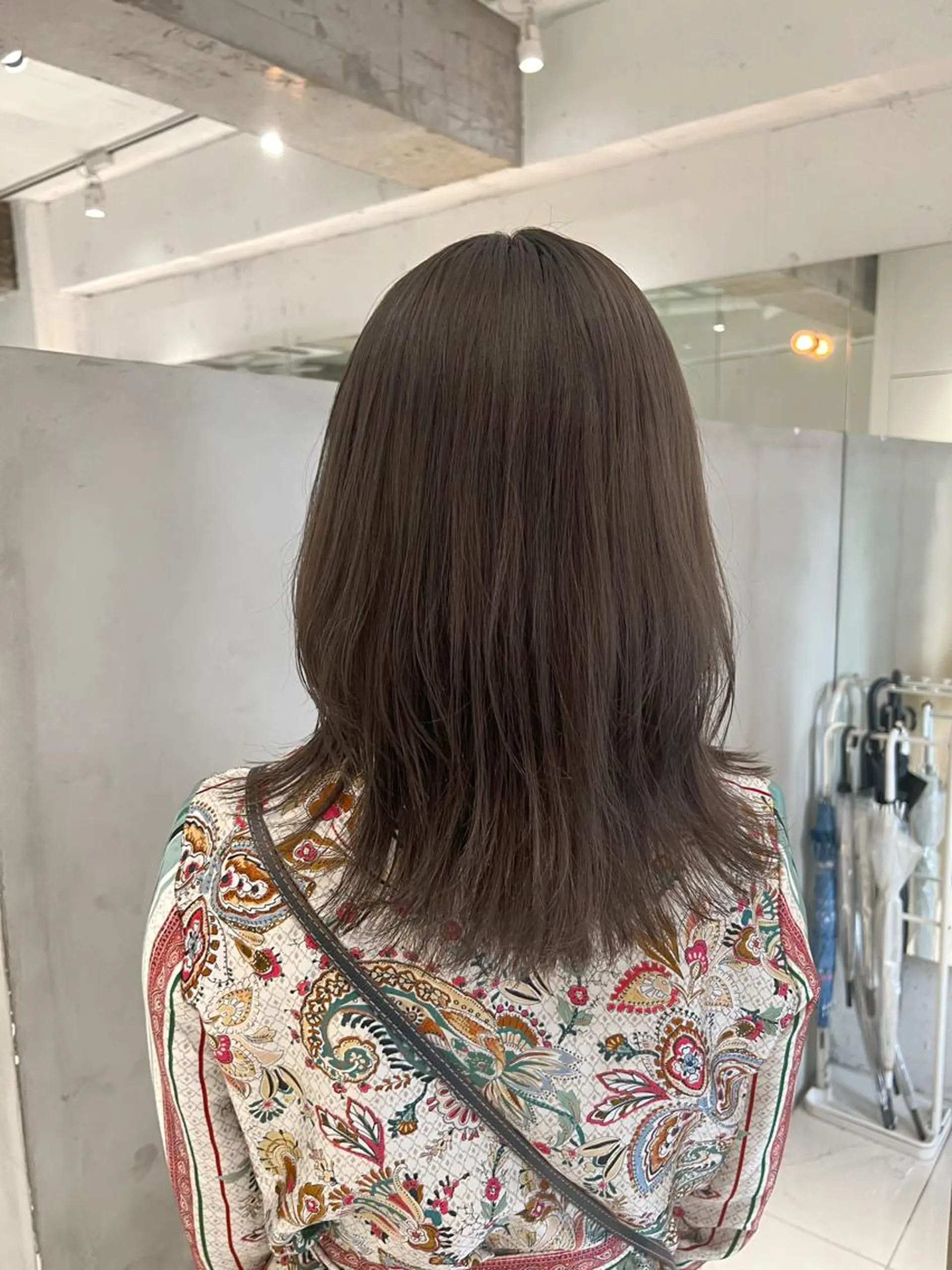 ロング カラー 透明感カラー グレージュ ヘアカラー トリートメント ヘッドスパ ヘアセット 艶くすみカラー ‎/縮毛/川添桃花‎のヘアスタイル